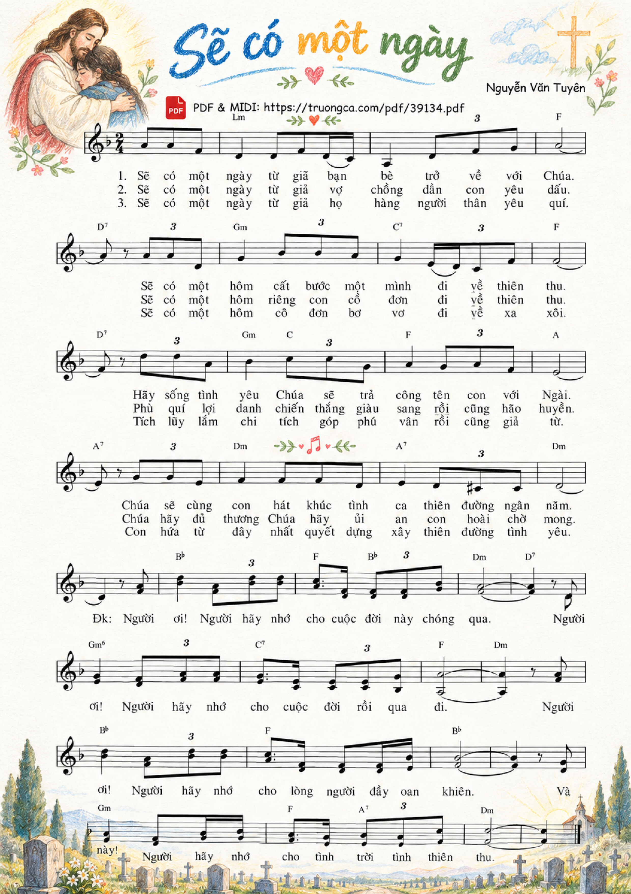 Page 1 of Sheet music PDF Sẽ có một ngày - Nguyễn Văn Tuyên, Sheet có vẽ minh họa