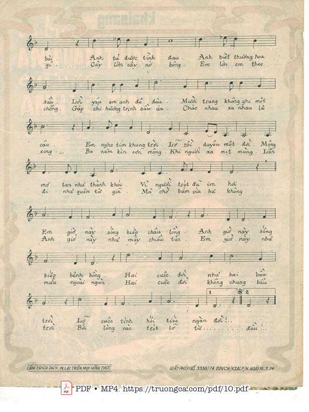 Page 3 of Sheet music PDF Ai biểu anh làm thinh - Trầm Tử Thiêng