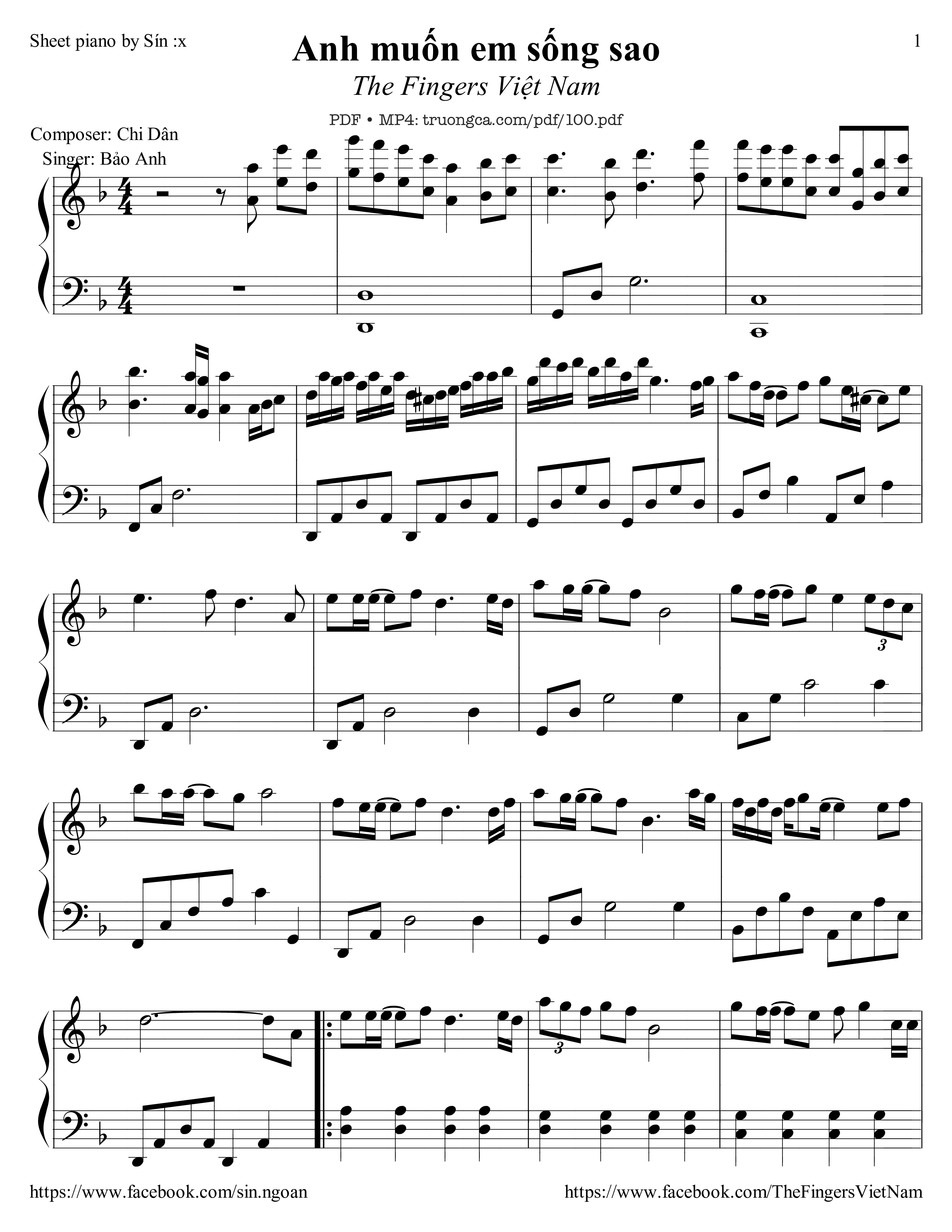 Page 2 of Sheet music PDF Anh muốn em sống sao - Chi Dân