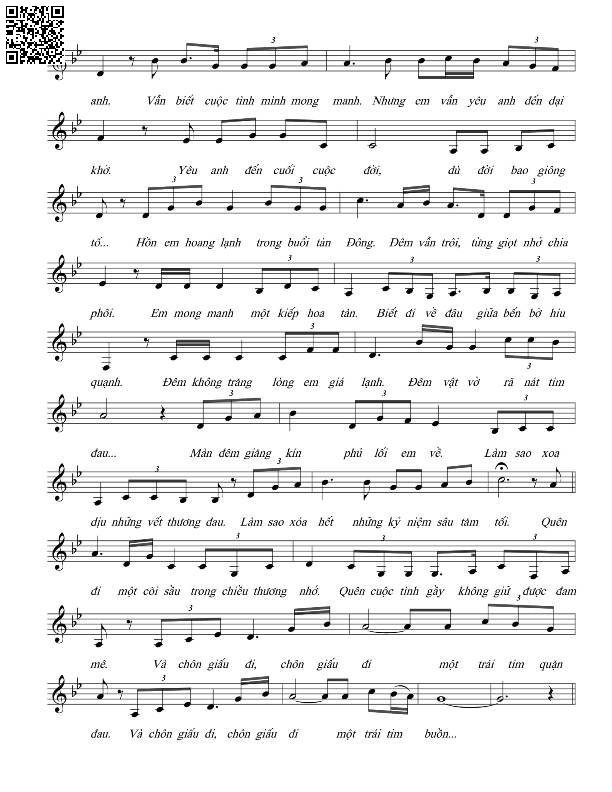 Page 2 of Sheet music PDF Chôn giấu một cuộc tình - Mai Hoài Thu