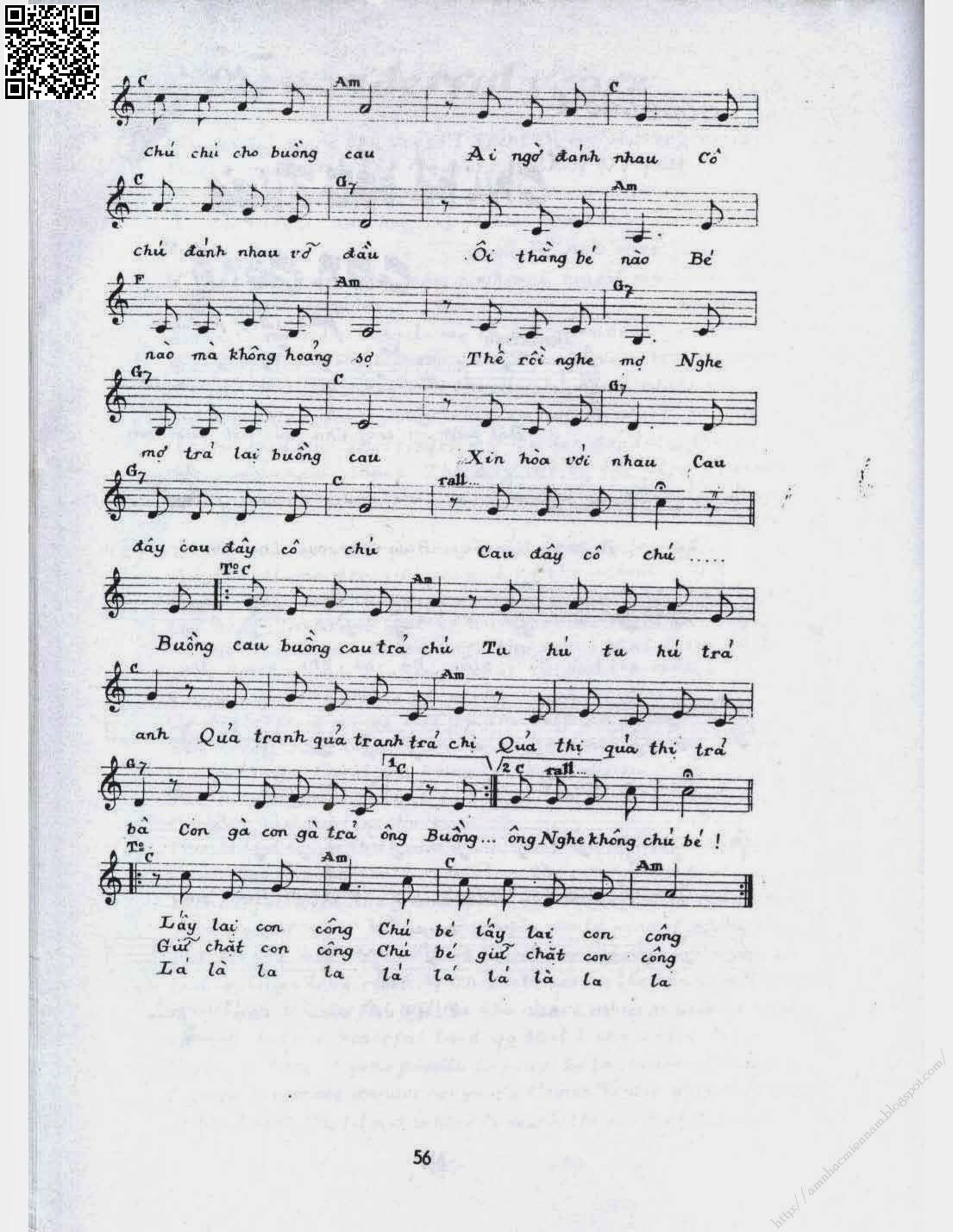Page 2 of Sheet music PDF Chú bé bắt được con công (Bé ca 2) - Phạm Duy