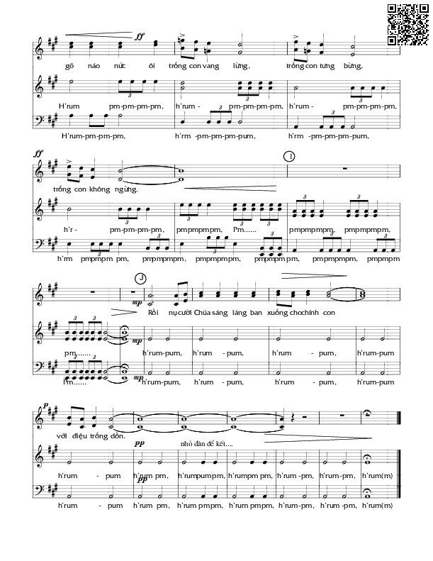 Page 4 of Sheet music PDF Chú bé đánh trống (The little drummer boy) - Katherine Kennicott Davis
