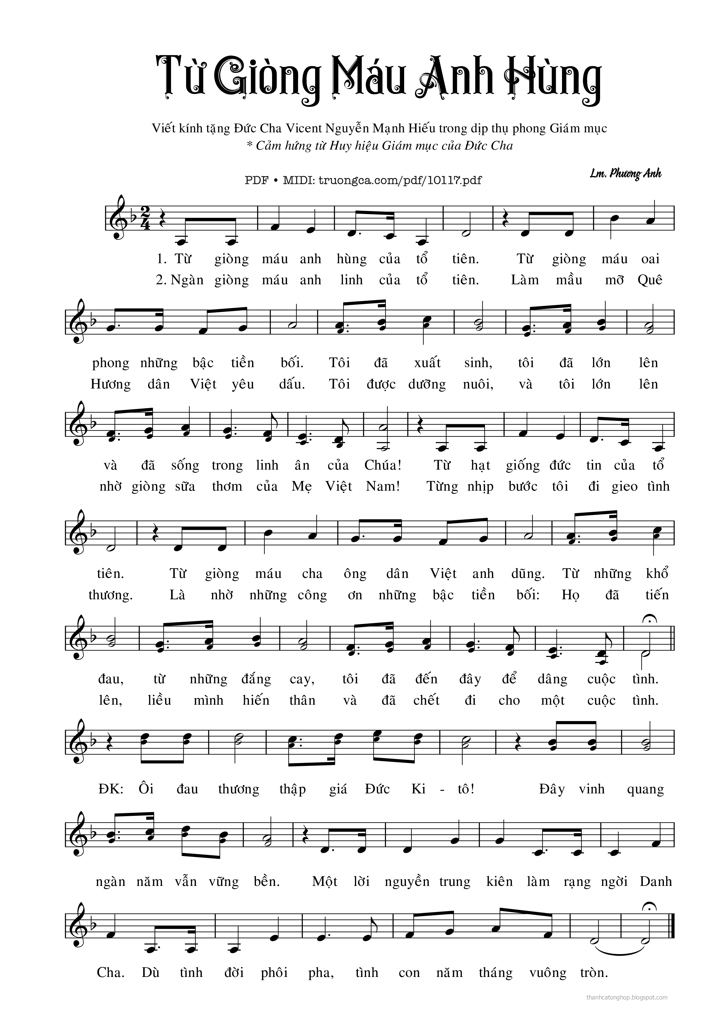 Từ Giòng Máu Anh Hùng