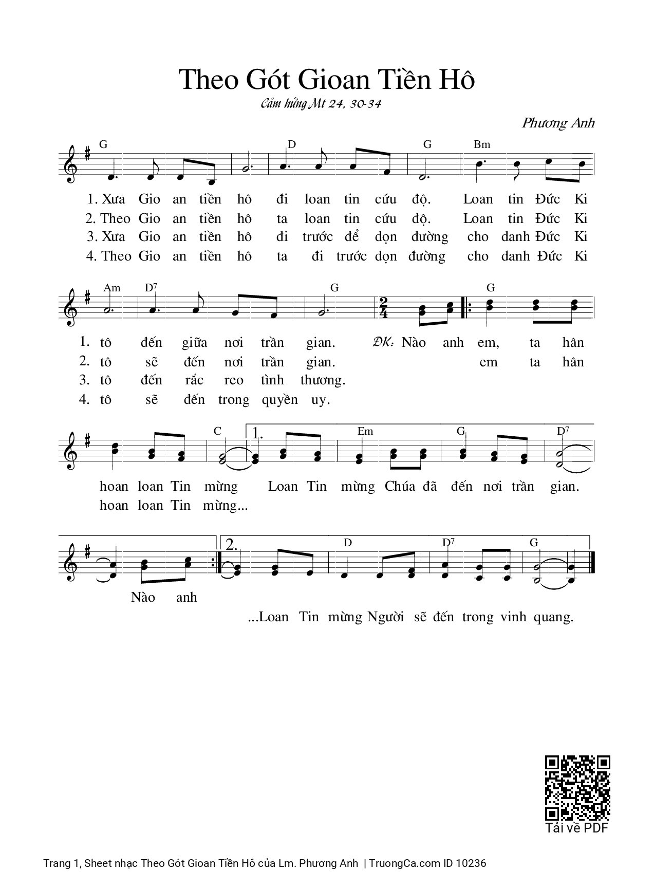 Theo Gót Gioan Tiền Hô