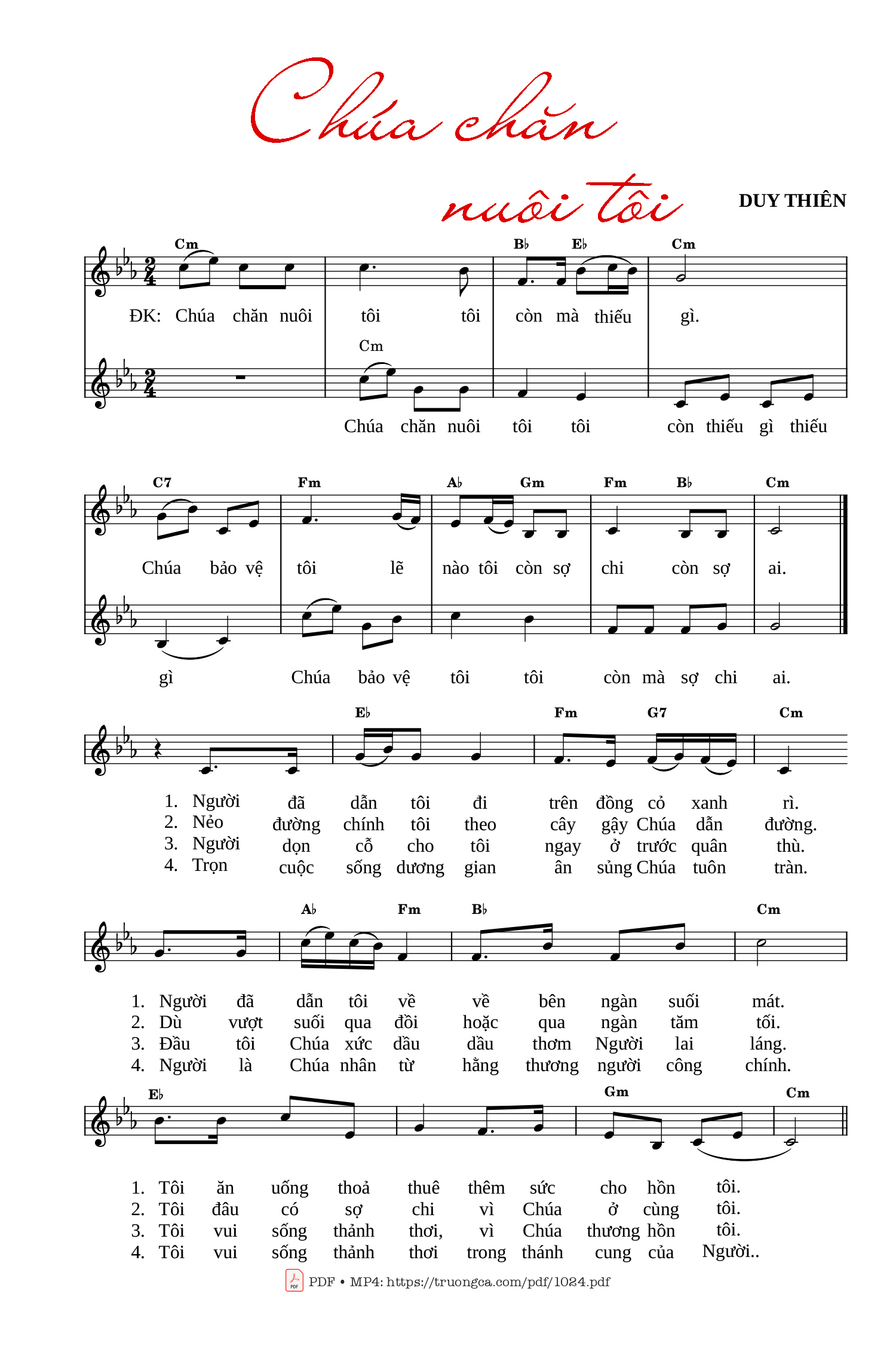 Chúa chăn nuôi tôi tôi còn mà thiếu gì, Trang 2