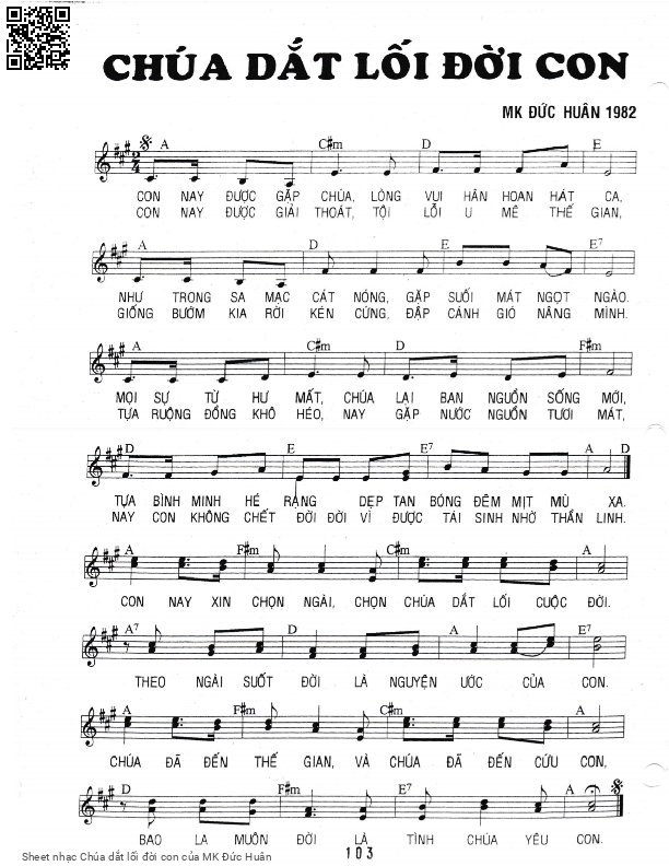 Sheet PDF of Chúa dắt lối đời con