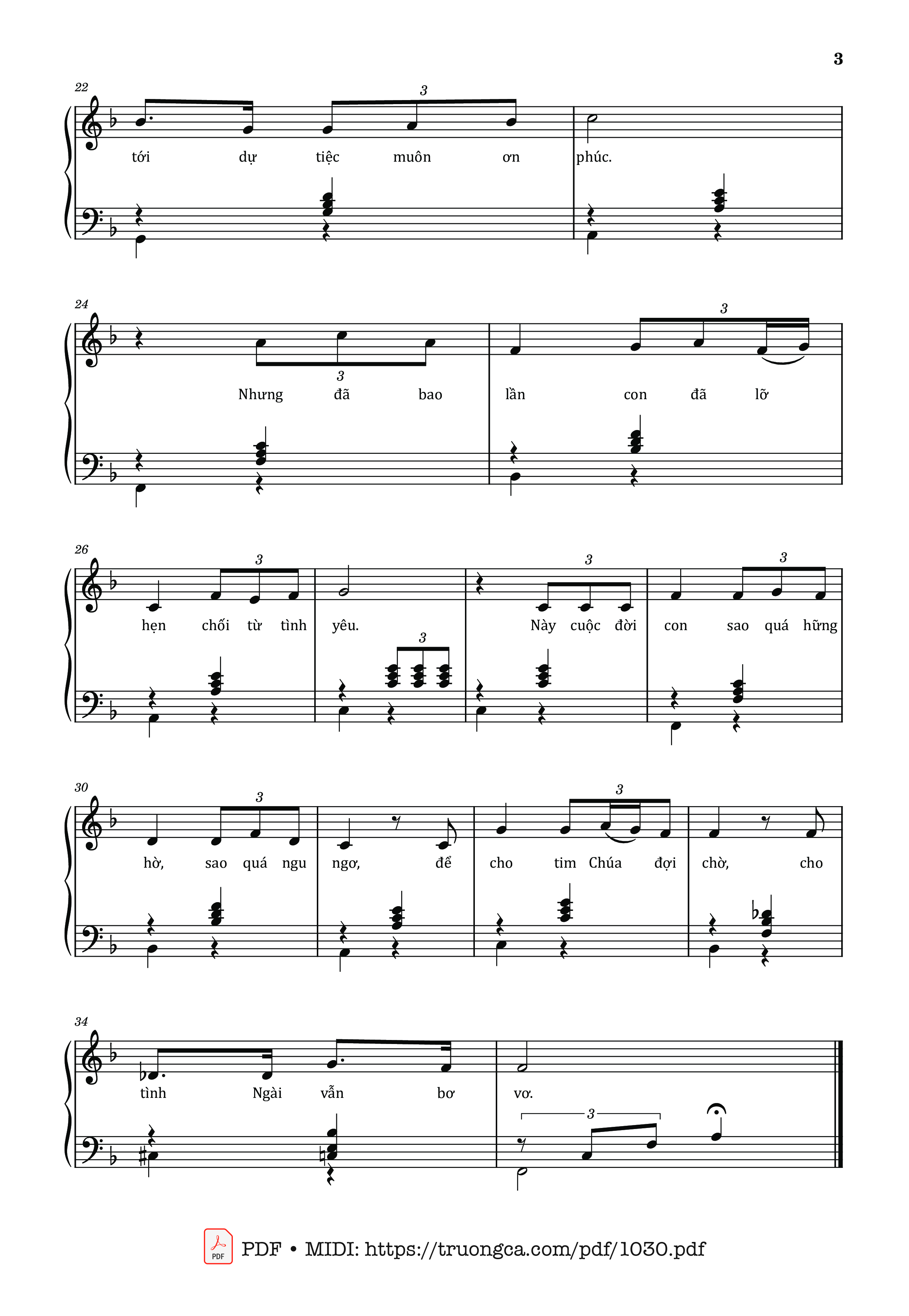 Page 3 of Sheet music PDF Chúa đã mời gọi - Lm. Thái Nguyên