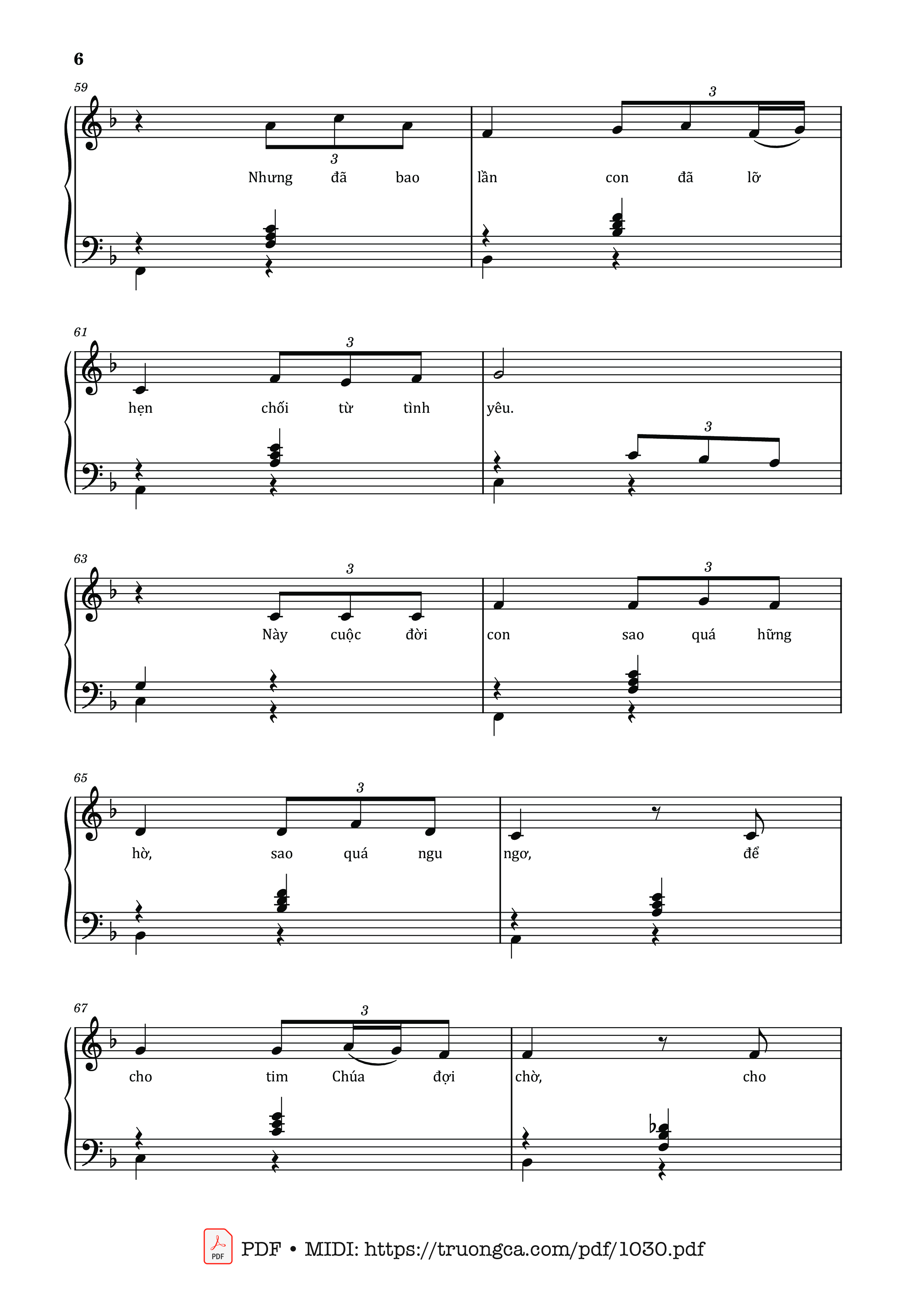 Page 6 of Sheet music PDF Chúa đã mời gọi - Lm. Thái Nguyên