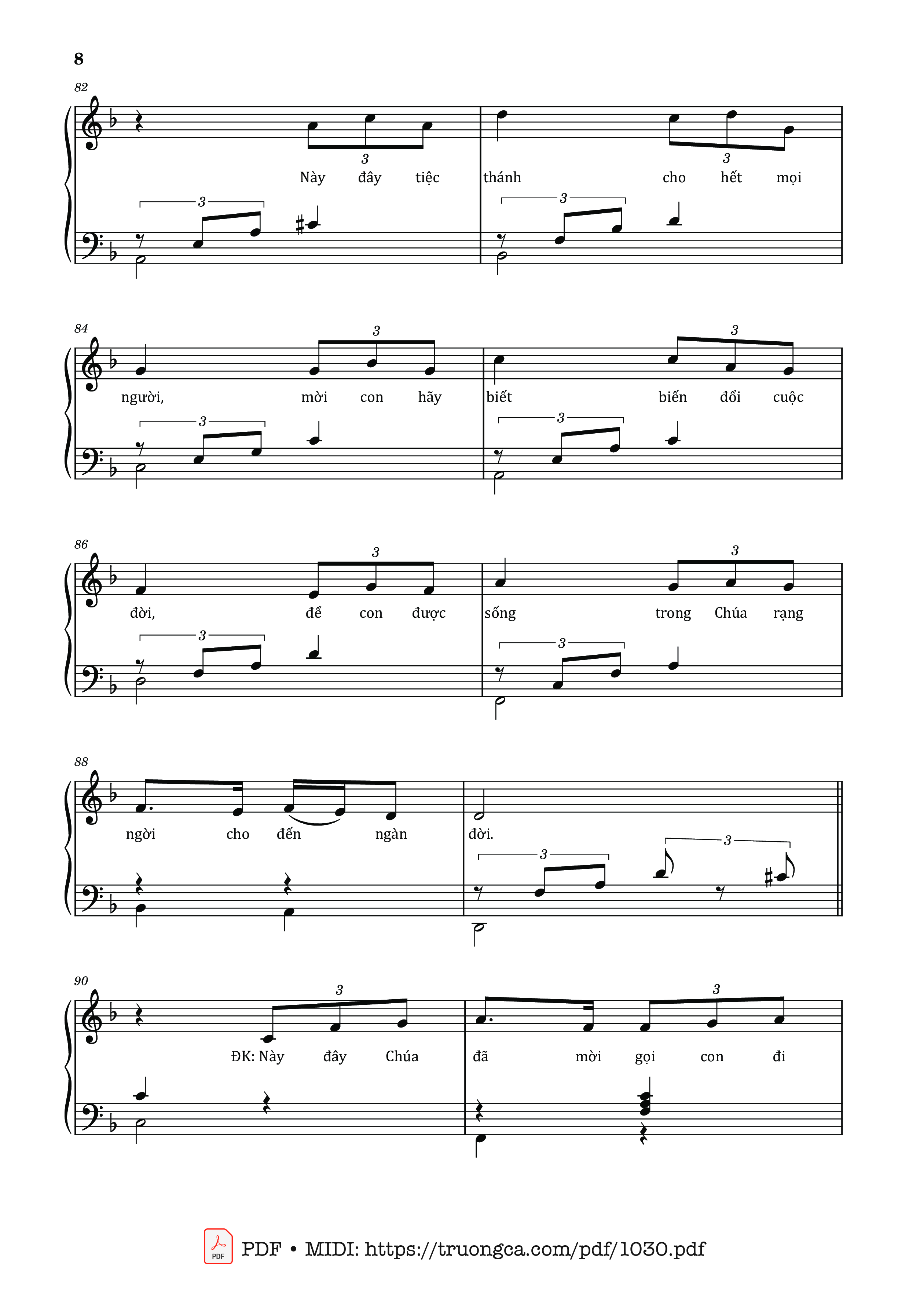 Page 8 of Sheet music PDF Chúa đã mời gọi - Lm. Thái Nguyên