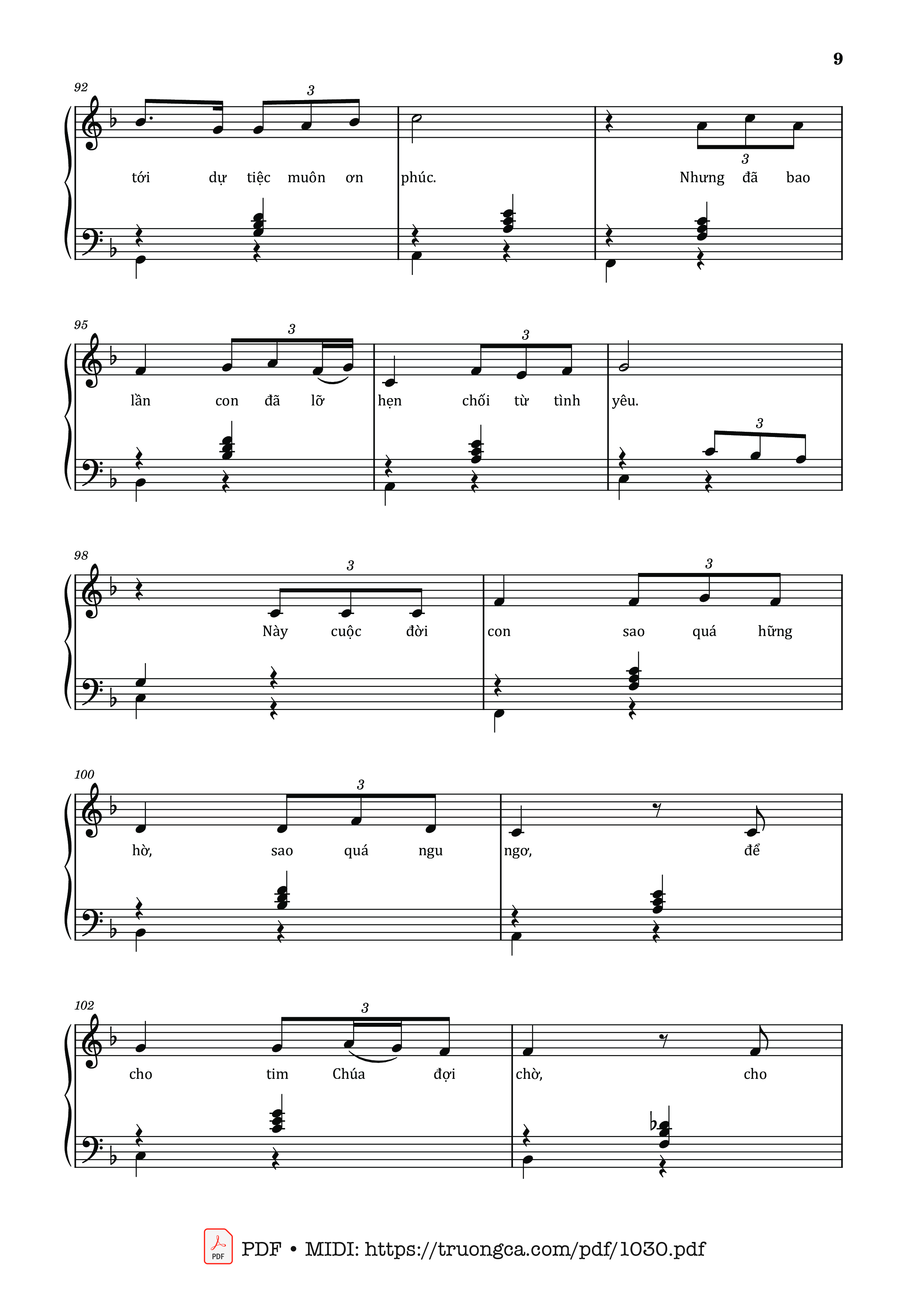 Page 9 of Sheet music PDF Chúa đã mời gọi - Lm. Thái Nguyên