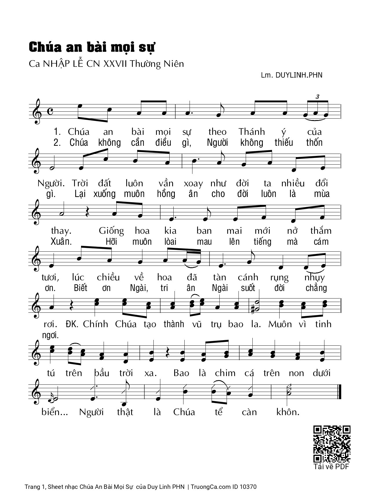 Chúa An Bài Mọi Sự 