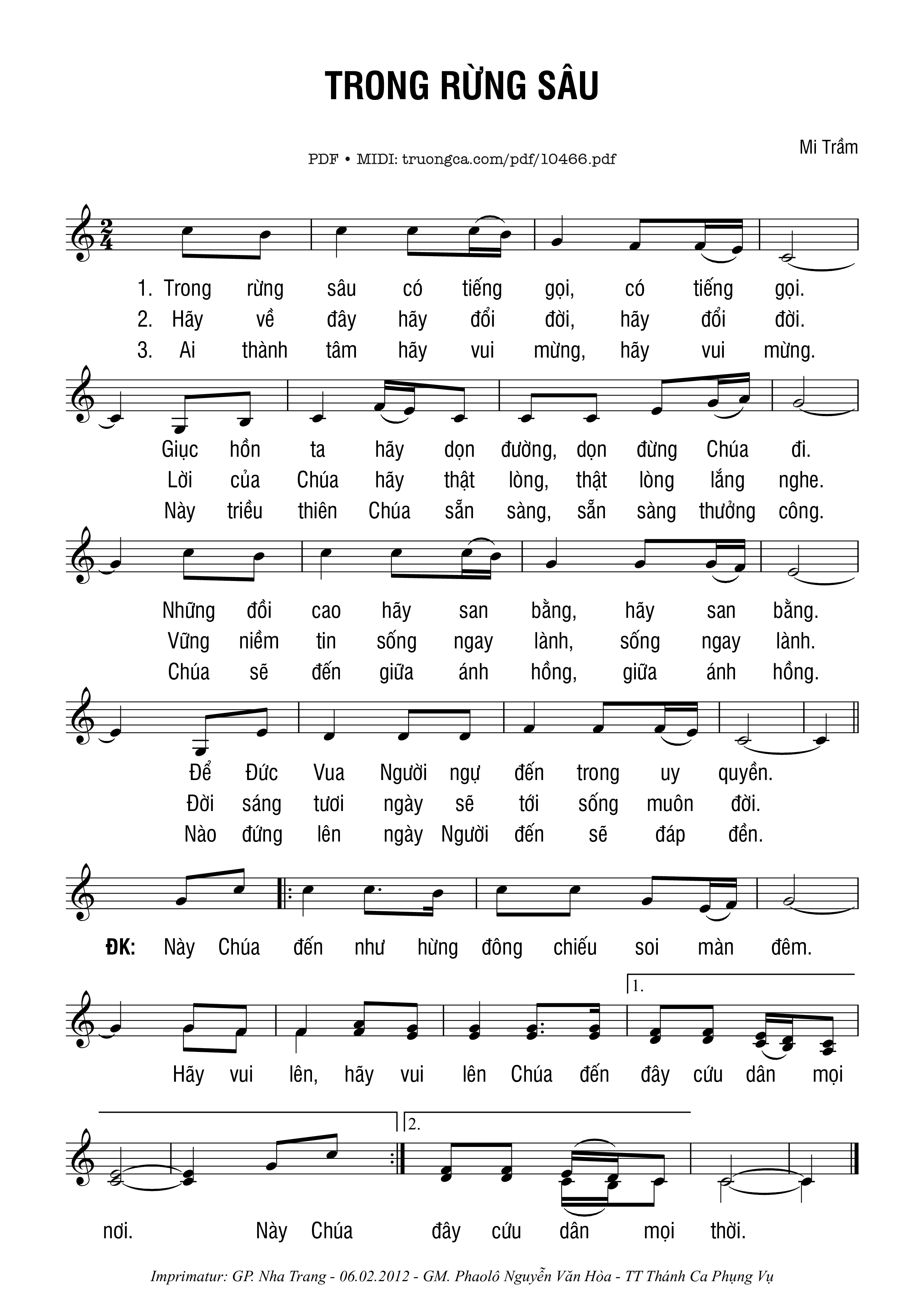 Trong Rừng Sâu - Mi Trầm