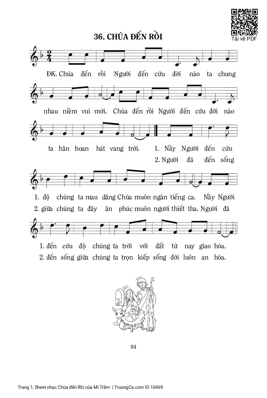 Sheet PDF of Chúa đến Rồi