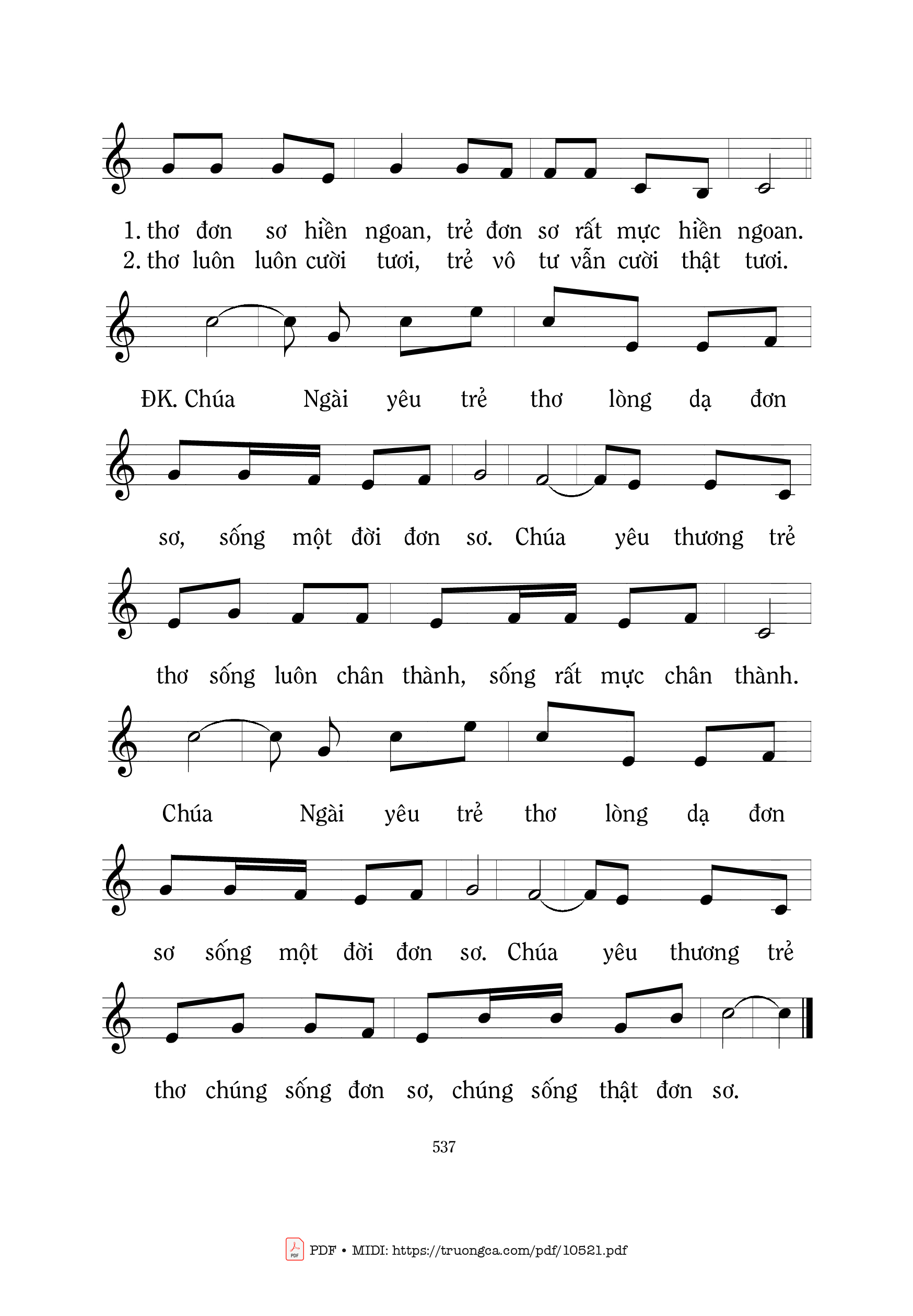 Nước Trời dành cho những ai như trẻ thơ, Trang 2