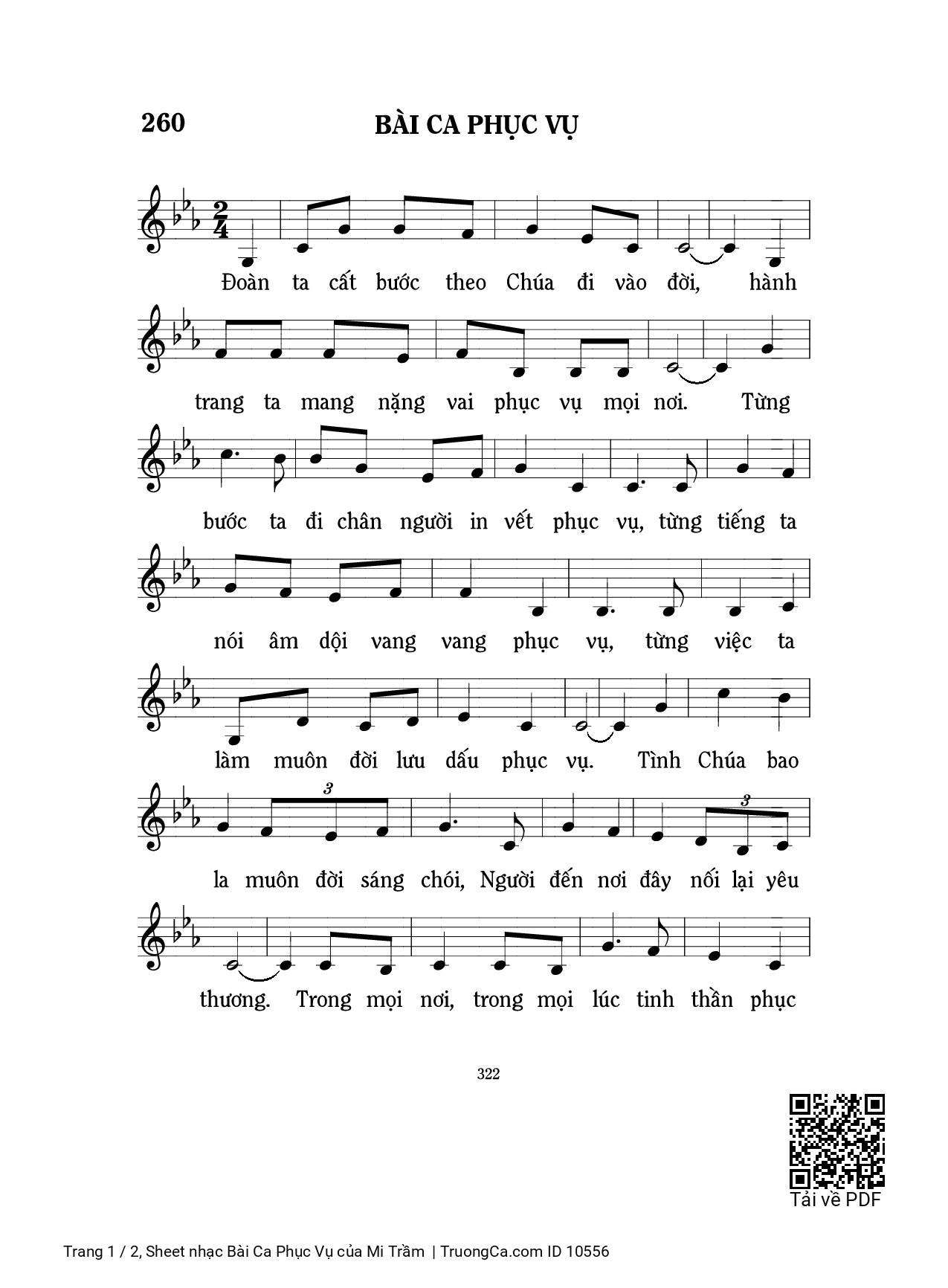 Đoàn ta cất bước theo Chúa đi vào đời, Trang 1