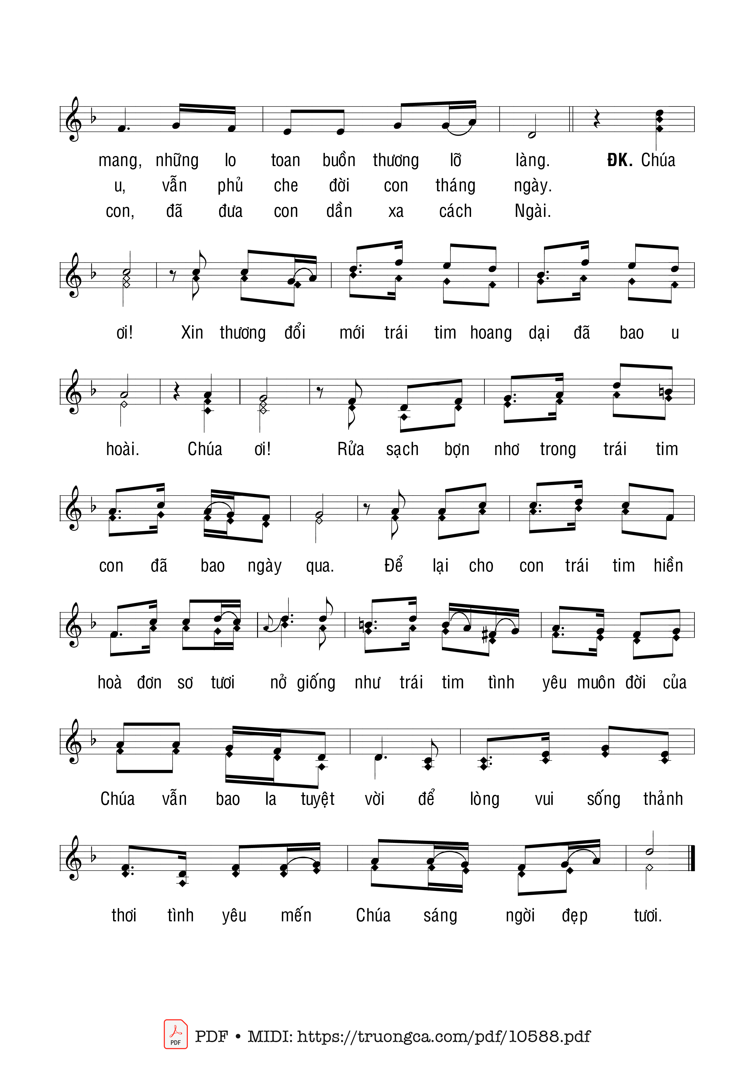 Page 2 of Sheet music PDF Từ Trái Tim Con - Thái Nguyên