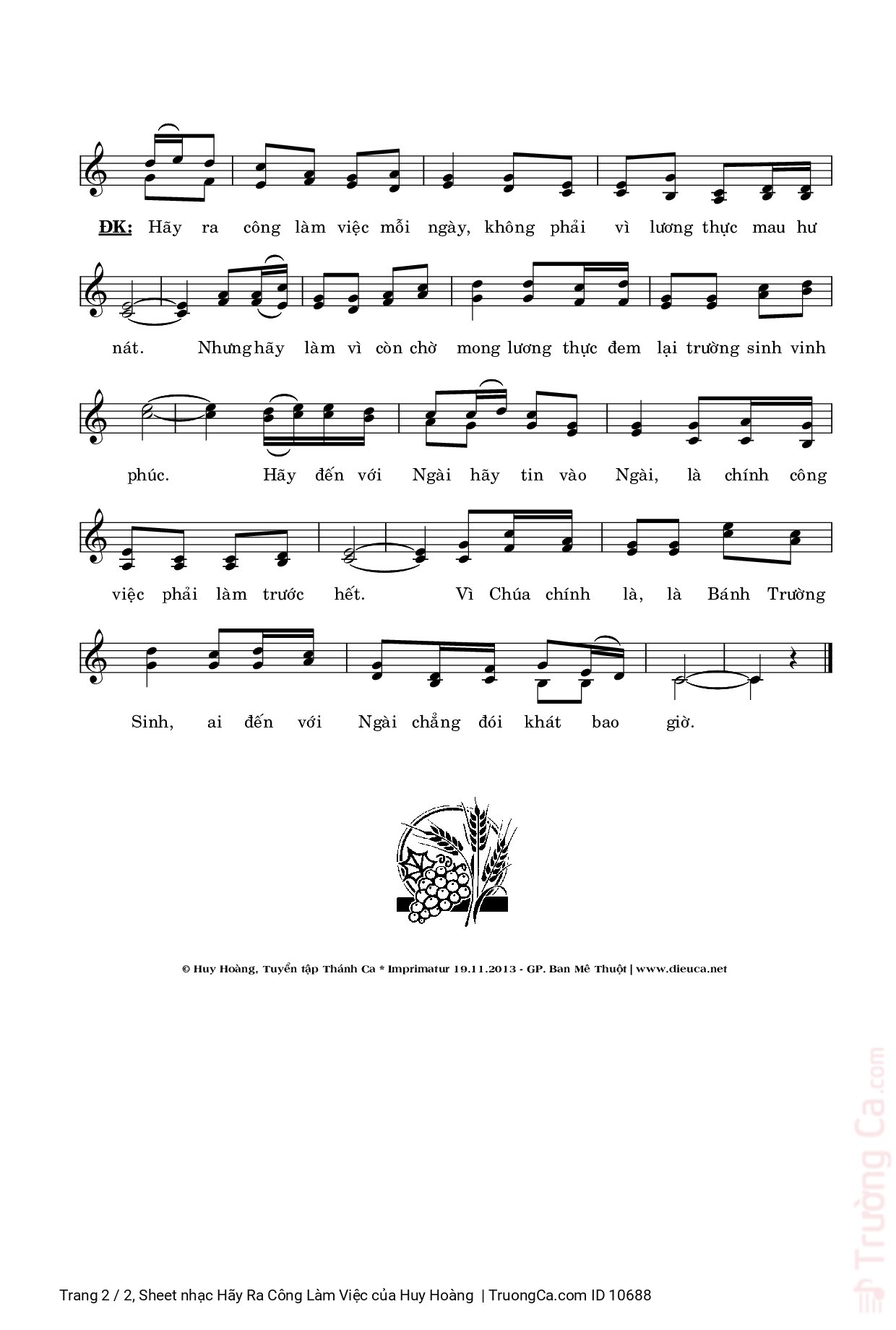 Page 2 of Sheet music PDF Hãy Ra Công Làm Việc - Huy Hoàng
