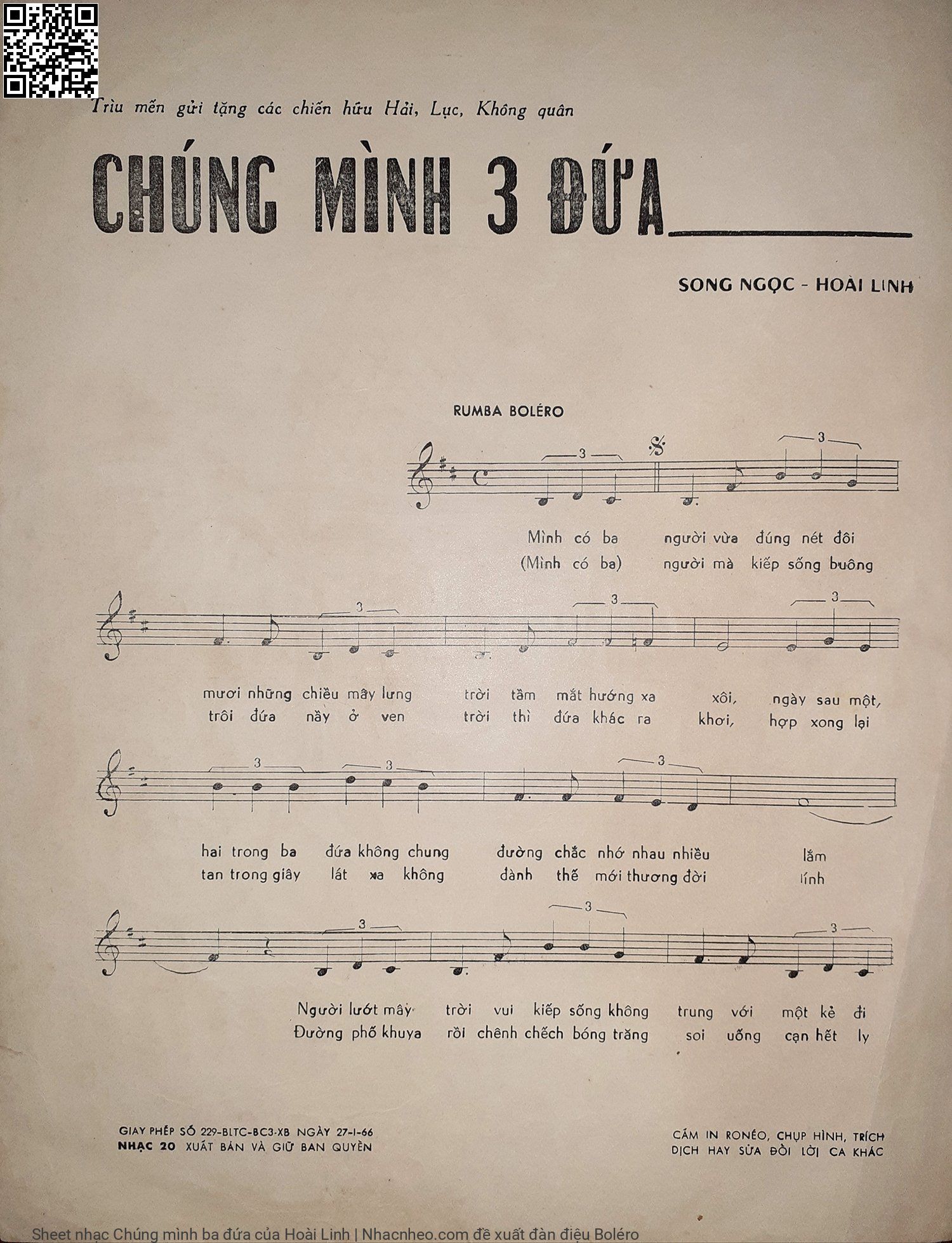 Page 2 of Sheet music PDF Chúng mình ba đứa - Hoài Linh
