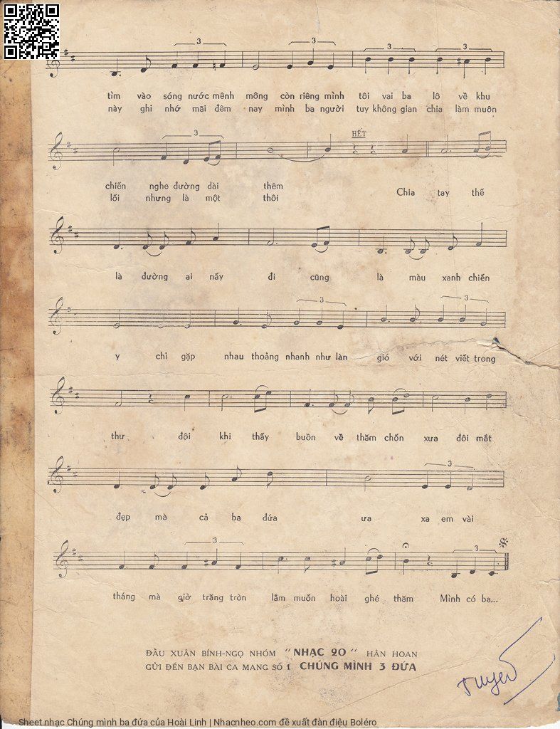 Page 7 of Sheet music PDF Chúng mình ba đứa - Hoài Linh