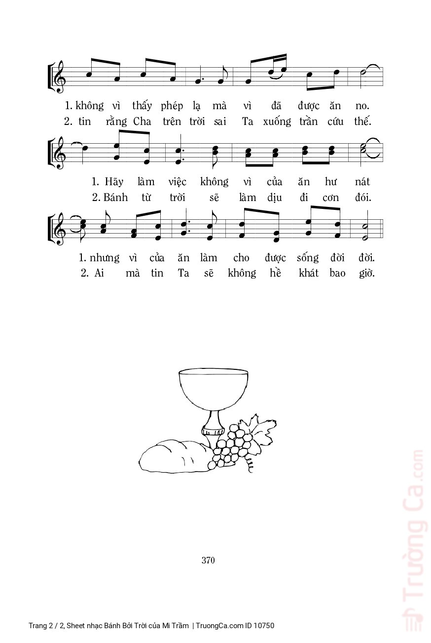 Page 2 of Sheet music PDF Bánh Bởi Trời - Mi Trầm