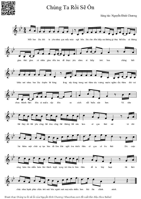 Page 1 of Sheet music PDF Chúng ta rồi sẽ ổn - Nguyễn Đình Chương