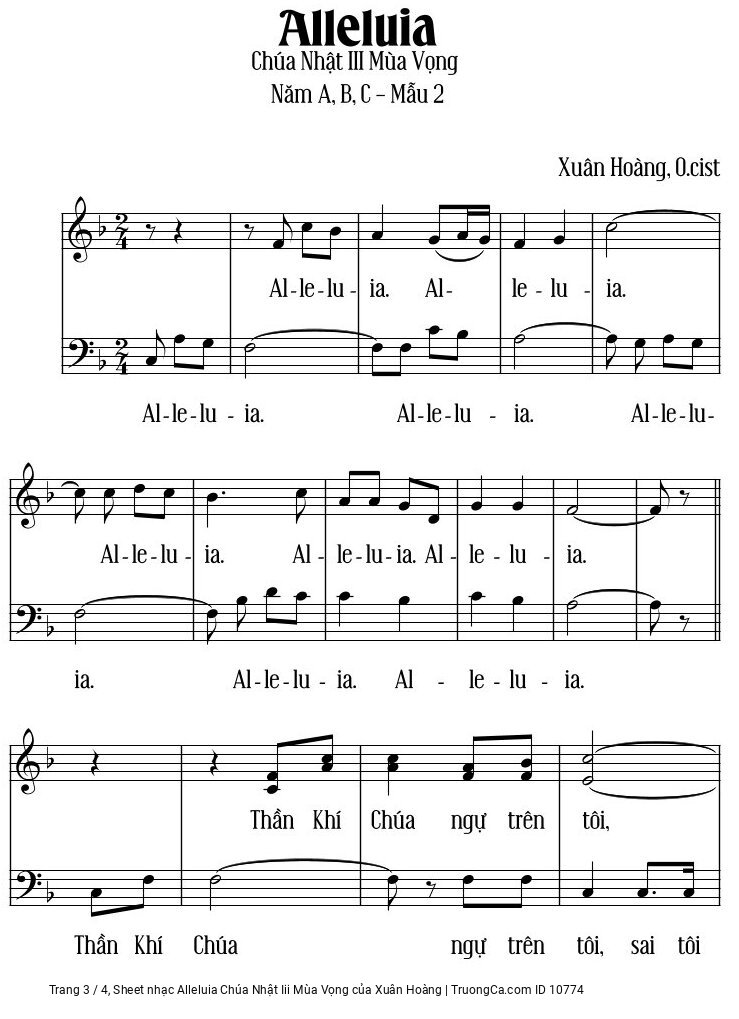 Ca khúc Nhạc sĩ Xuân Hoàng 🌾 Thông tin chuẩn nhận dùng trong phụng vụ Công Giáo Alleluia amp Tung Hô Tin Mừng, Trang 8