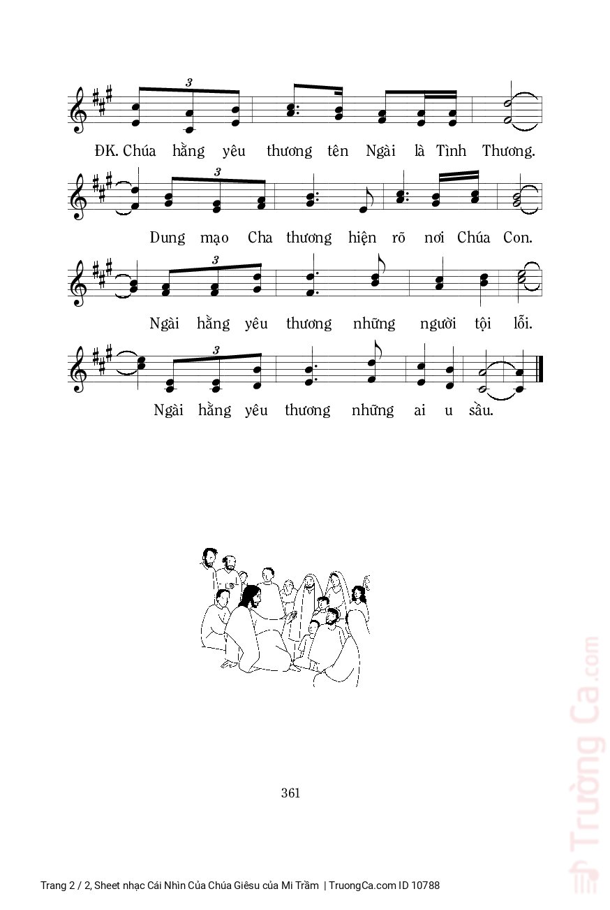 Page 2 of Sheet music PDF Cái Nhìn Của Chúa Giêsu - Mi Trầm