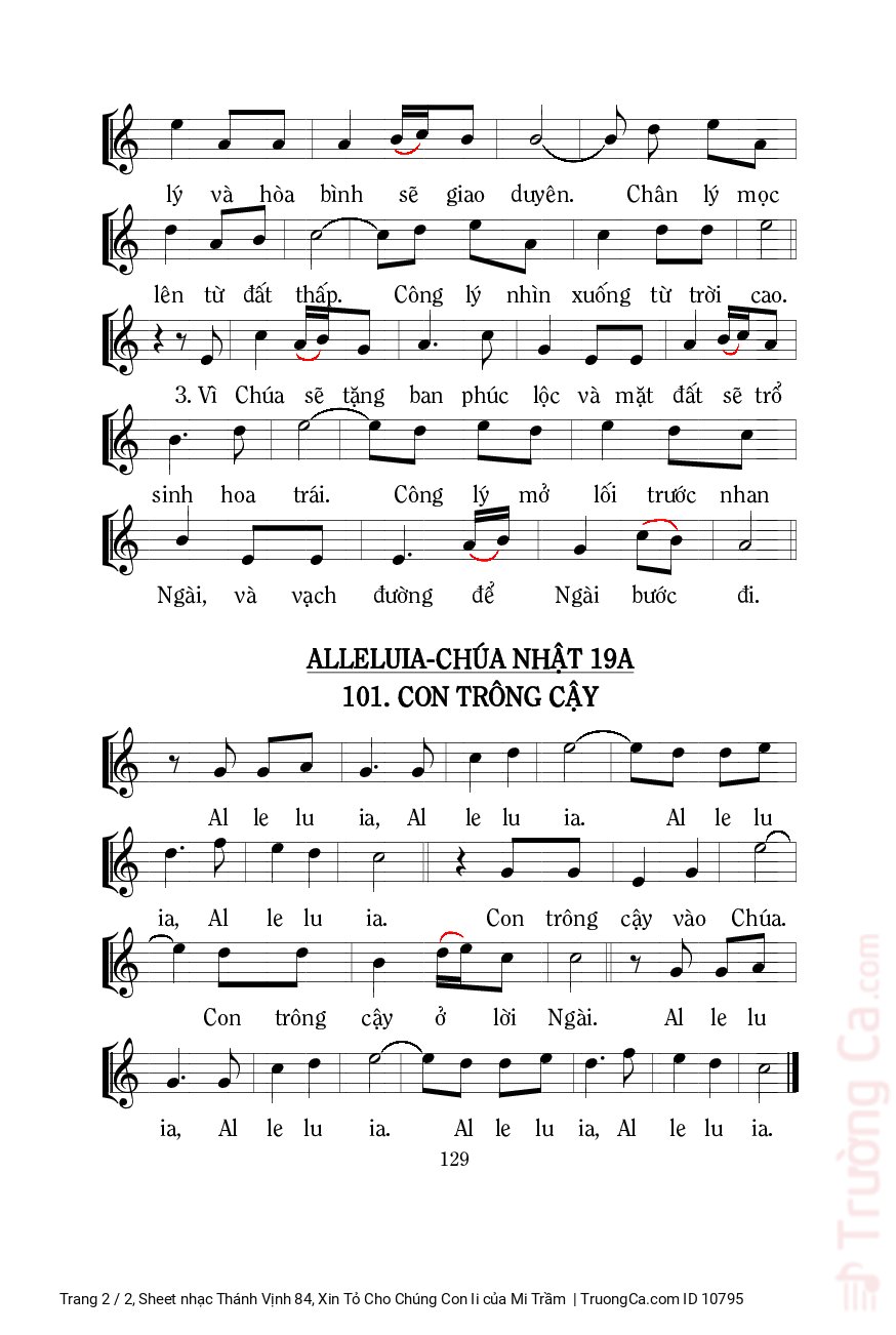 Page 2 of Sheet music PDF Thánh Vịnh 84, Xin Tỏ Cho Chúng Con Ii - Mi Trầm