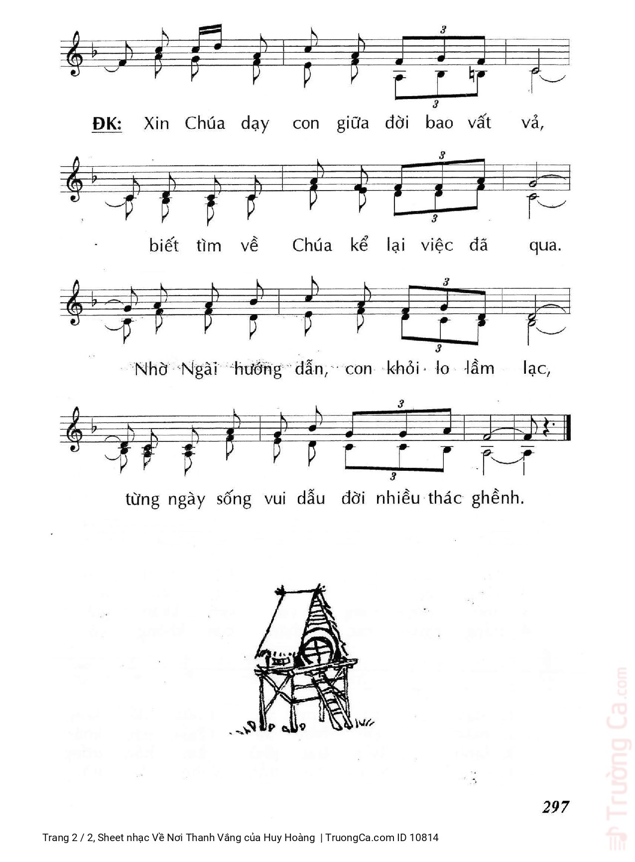 Page 2 of Sheet music PDF Về Nơi Thanh Vắng - Huy Hoàng