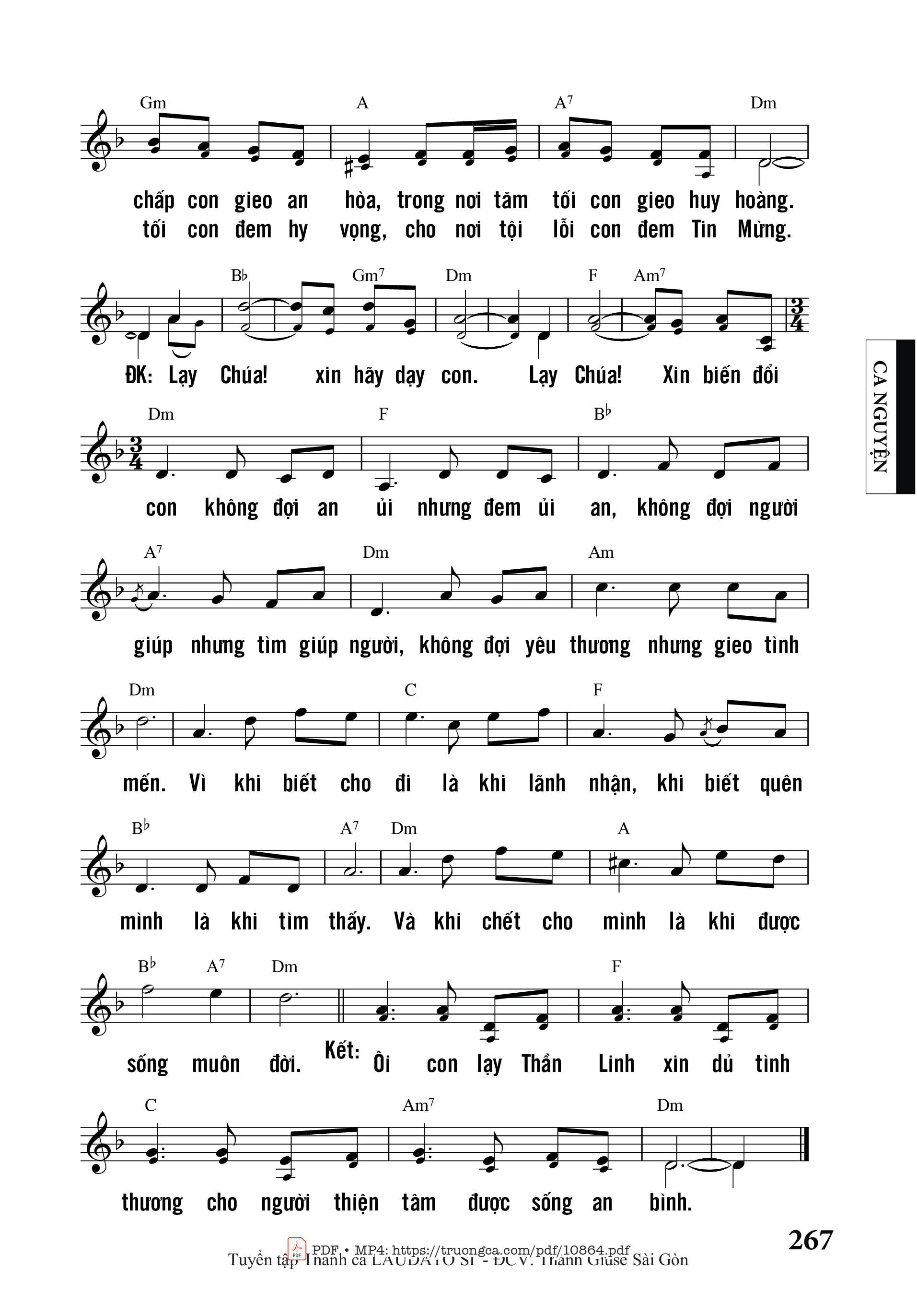 Page 2 of Sheet music PDF Lời Kinh Cuộc đời - Lê Quang Ánh