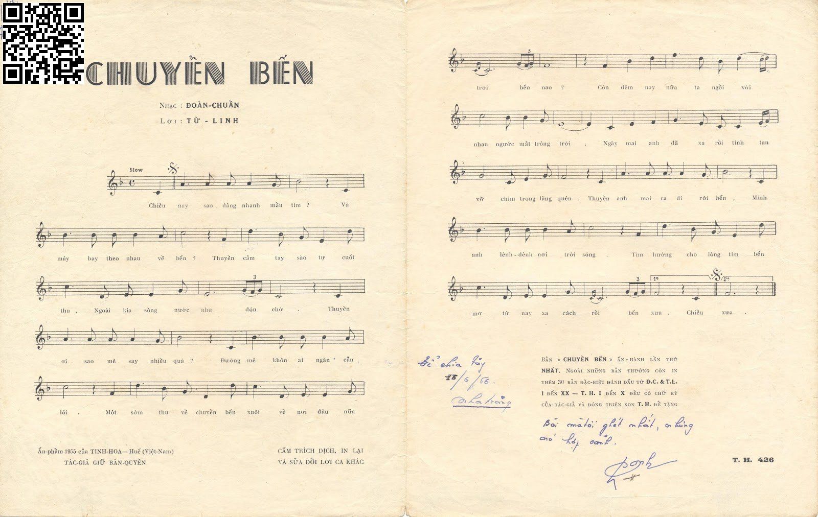 Page 2 of Sheet music PDF Chuyển bến - Đoàn Chuẩn