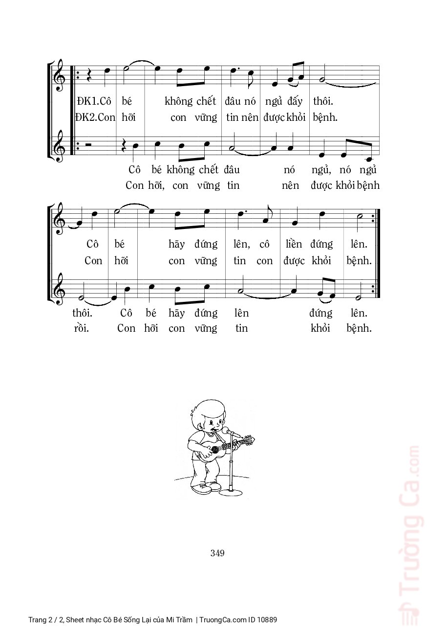 Page 2 of Sheet music PDF Cô Bé Sống Lại - Mi Trầm