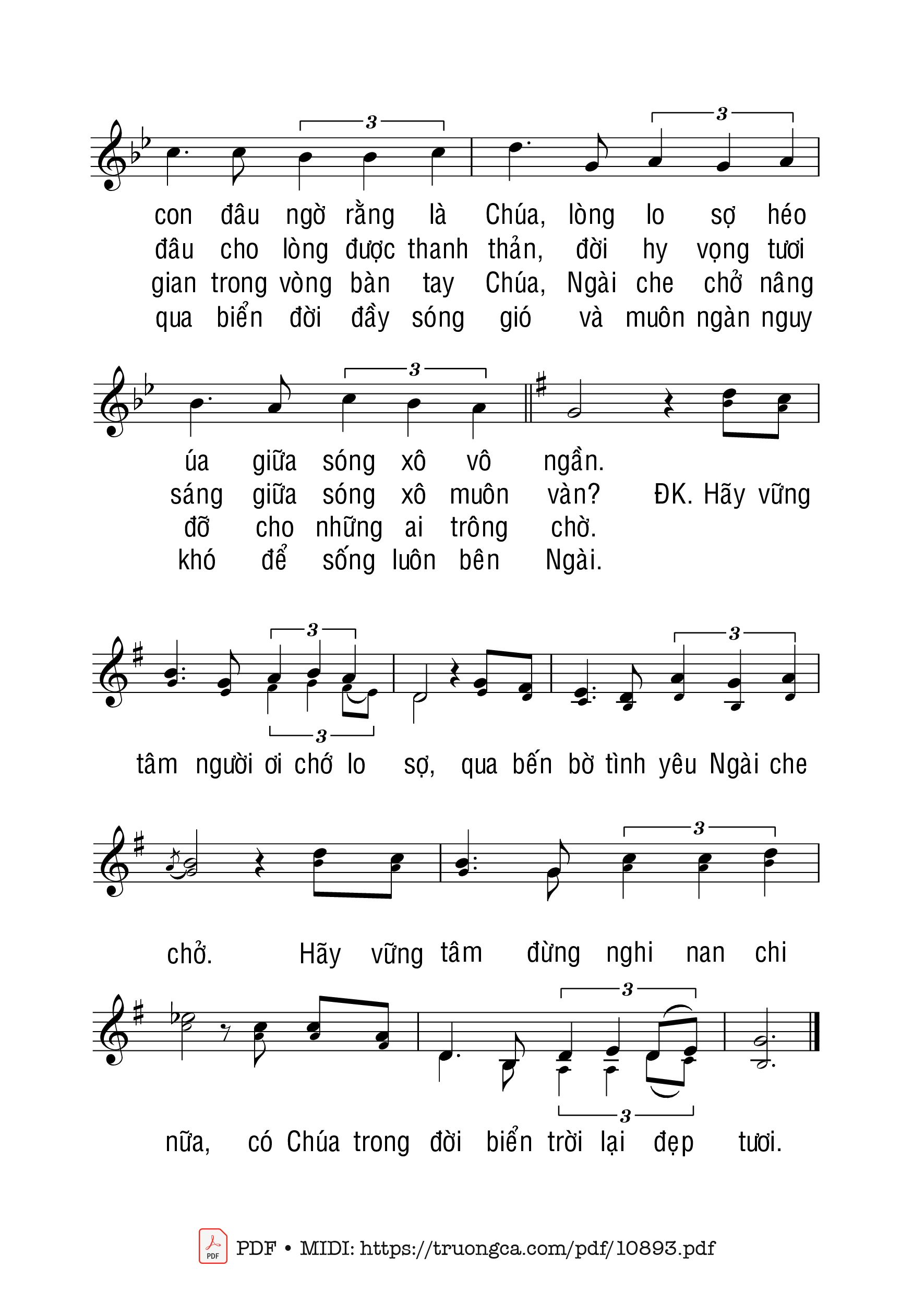 Page 2 of Sheet music PDF Hãy Vững Tâm - Thái Nguyên