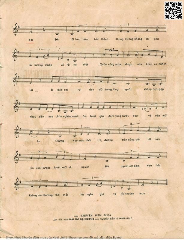 Page 3 of Sheet music PDF Chuyện đêm mưa - Hoài Linh