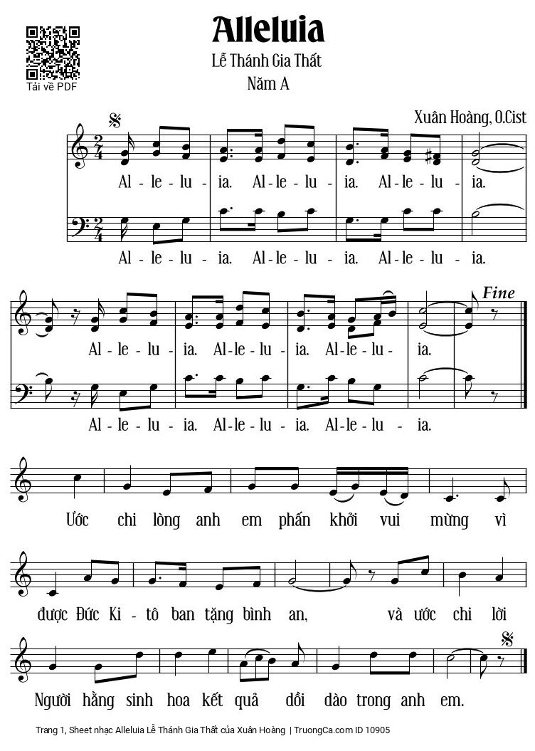 Alleluia Lễ Thánh Gia Thất