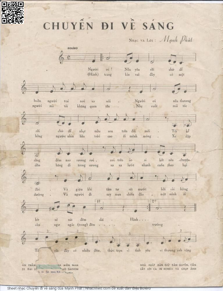 Page 2 of Sheet music PDF Chuyến đi về sáng - Mạnh Phát
