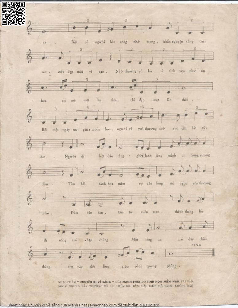 Page 3 of Sheet music PDF Chuyến đi về sáng - Mạnh Phát