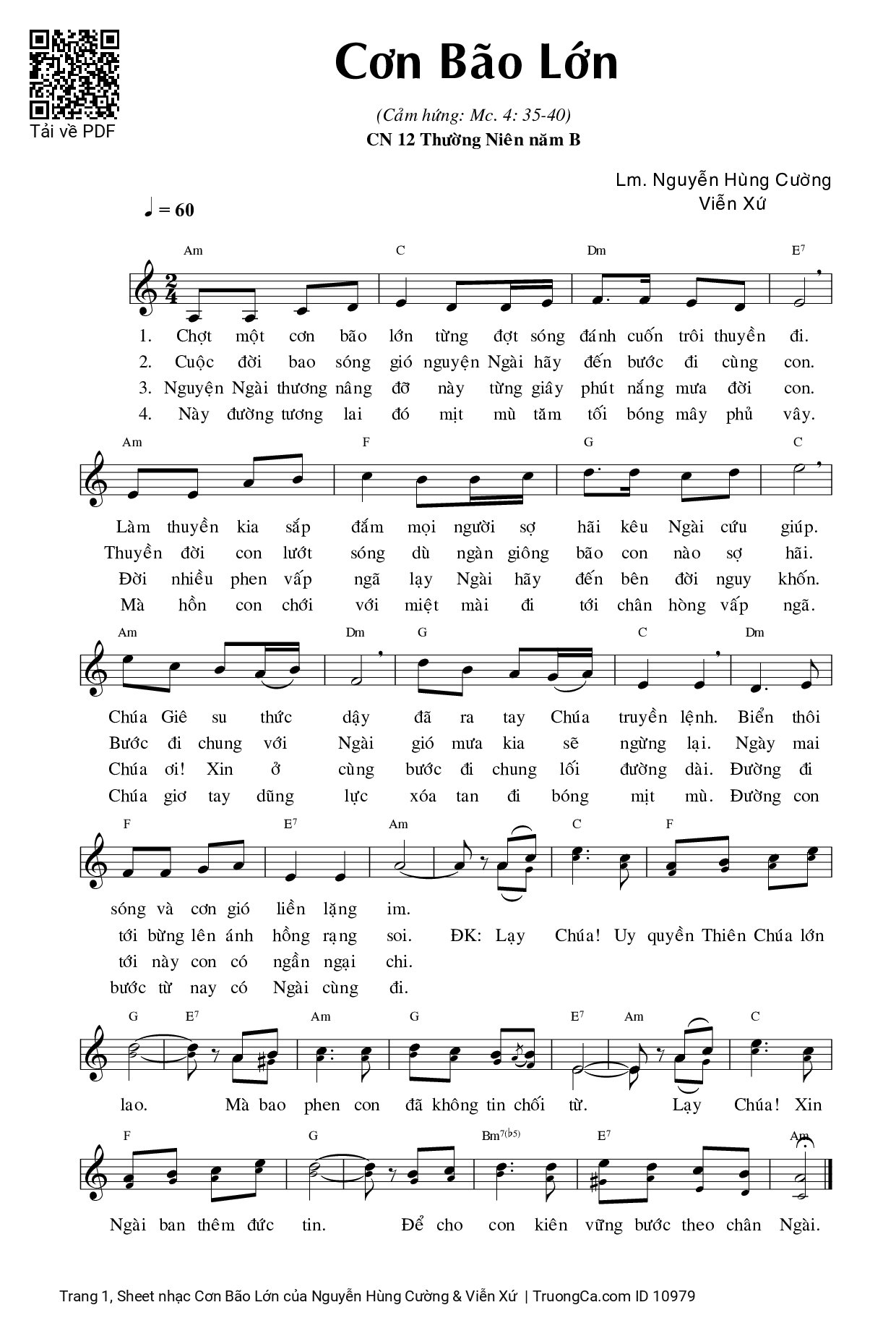 Sheet PDF of Cơn Bão Lớn