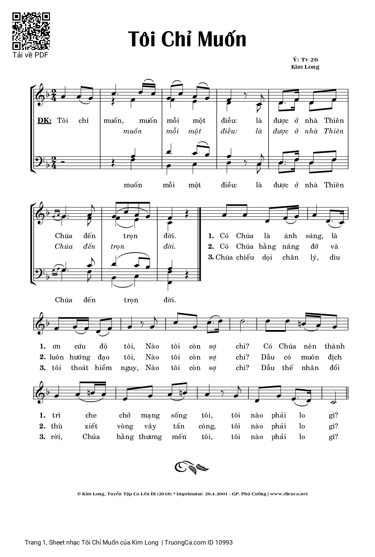 Sheet PDF of Tôi Chỉ Muốn