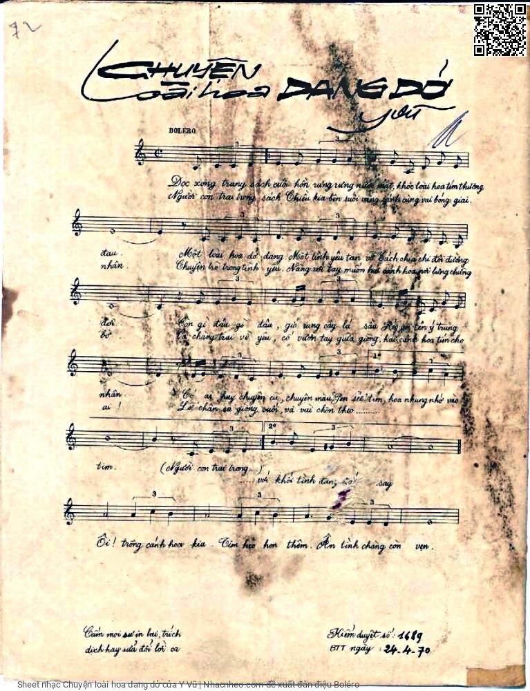 Page 2 of Sheet music PDF Chuyện loài hoa dang dở - Y Vũ