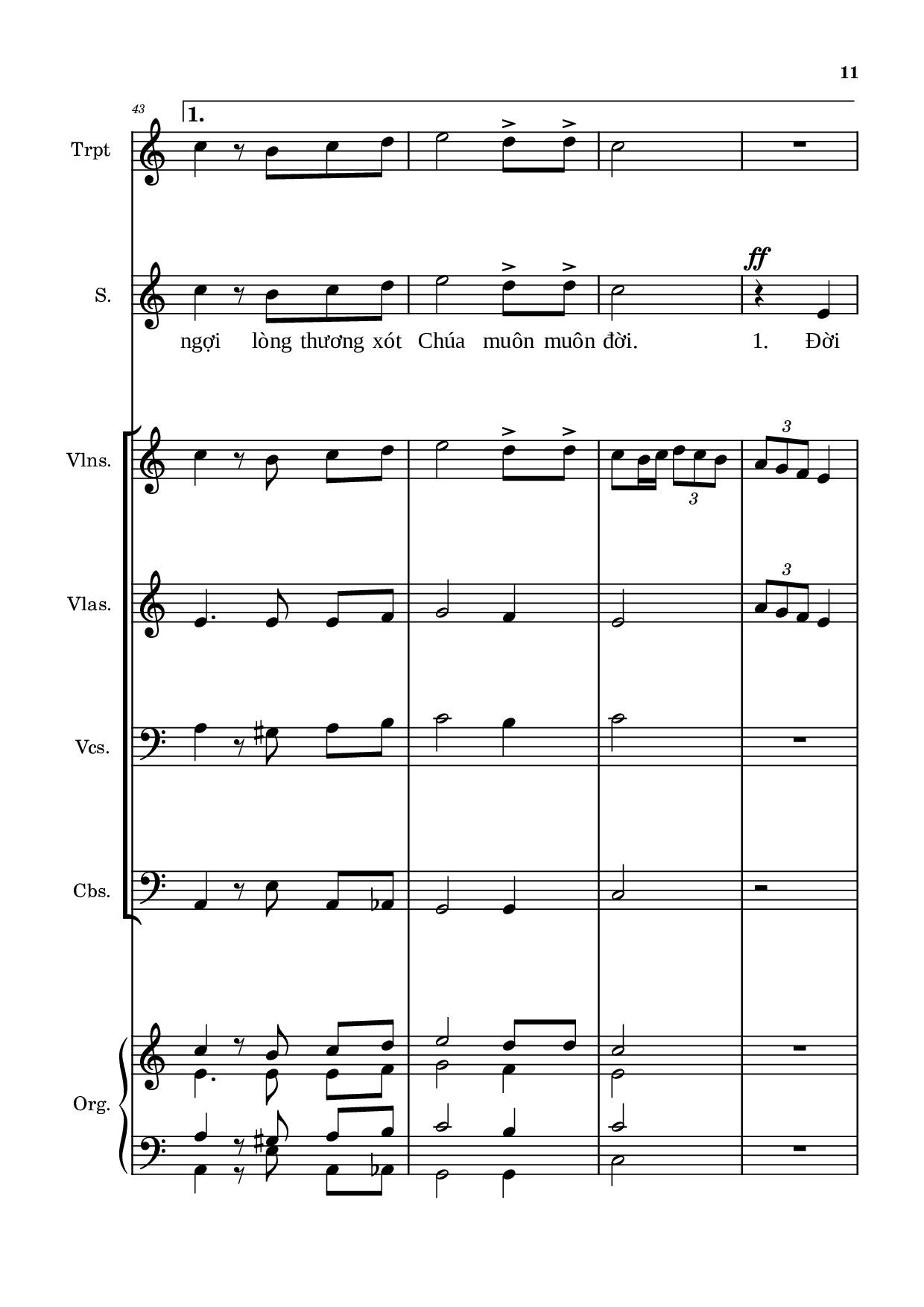 Page 11 of Sheet music PDF Tán Tụng Hồng ân (Hợp xướng) - Hải Linh & Vũ Đình Trác