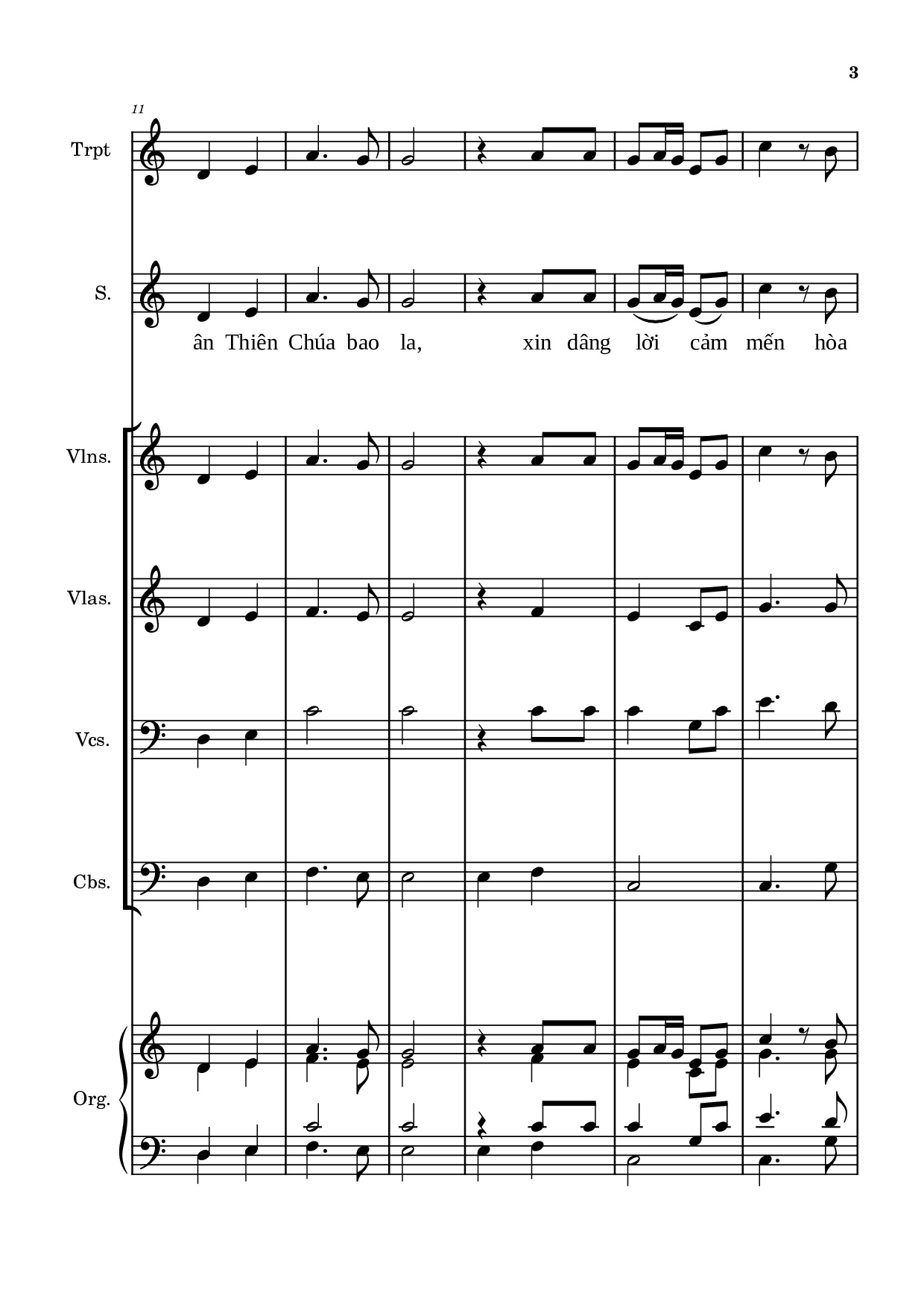 Page 3 of Sheet music PDF Tán Tụng Hồng ân (Hợp xướng) - Hải Linh & Vũ Đình Trác