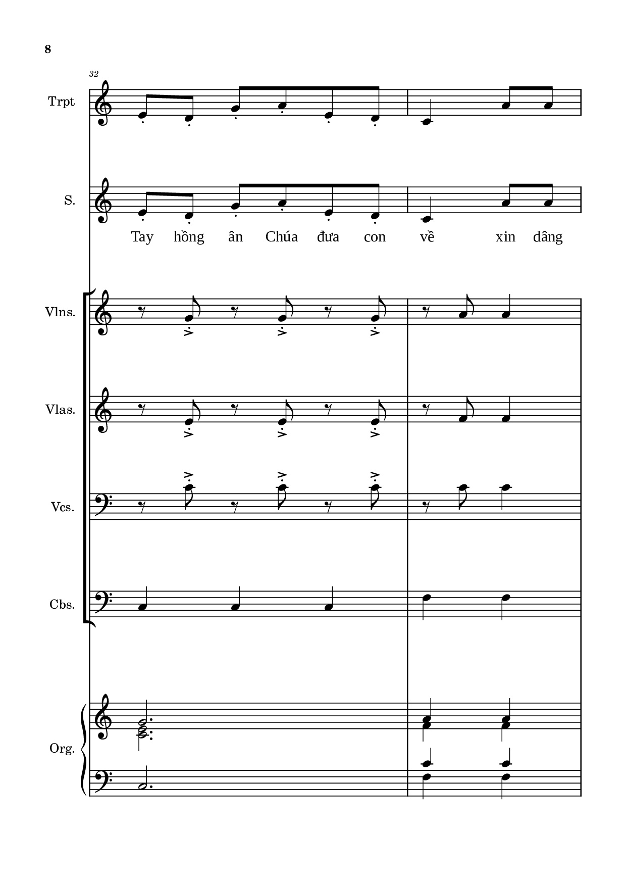 Page 8 of Sheet music PDF Tán Tụng Hồng ân (Hợp xướng) - Hải Linh & Vũ Đình Trác