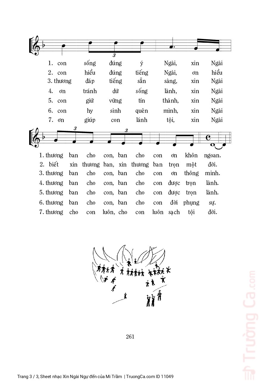 Page 3 of Sheet music PDF Xin Ngài Ngự đến - Mi Trầm