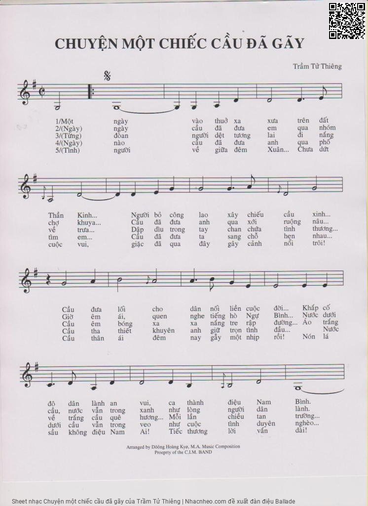 Page 5 of Sheet music PDF Chuyện một chiếc cầu đã gãy - Trầm Tử Thiêng