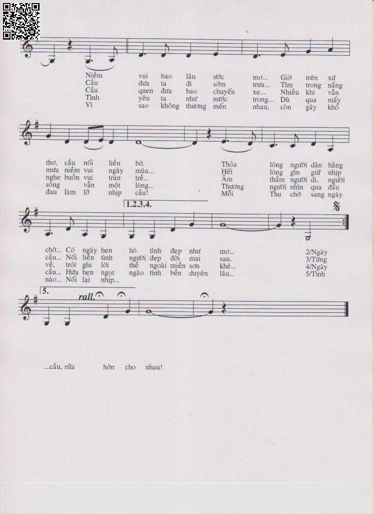 Page 6 of Sheet music PDF Chuyện một chiếc cầu đã gãy - Trầm Tử Thiêng