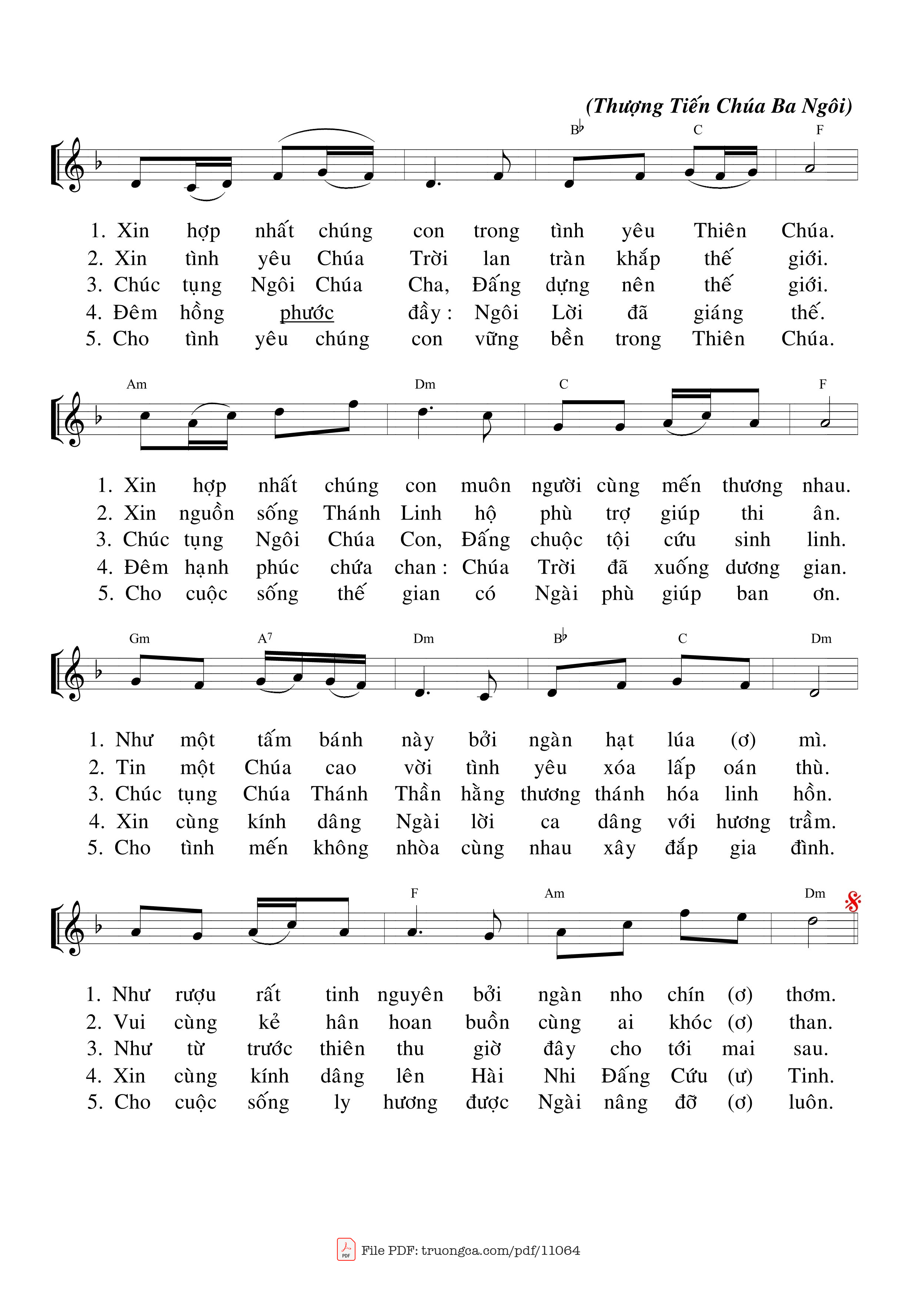 Page 2 of Sheet music PDF Thượng Tiến Chúa Ba Ngôi - Ngiuyễn Quang Hưng