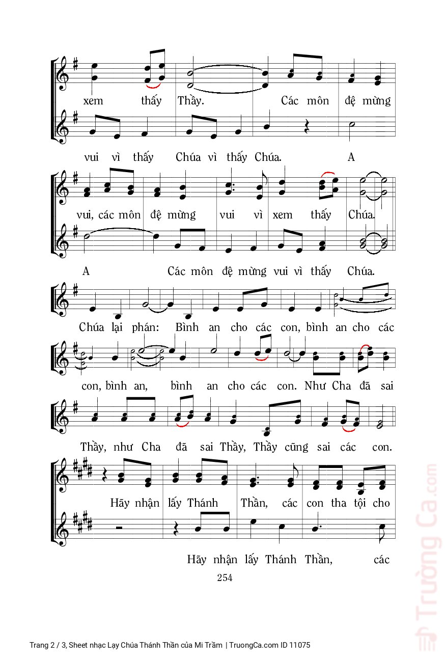 Page 2 of Sheet music PDF Lạy Chúa Thánh Thần - Mi Trầm