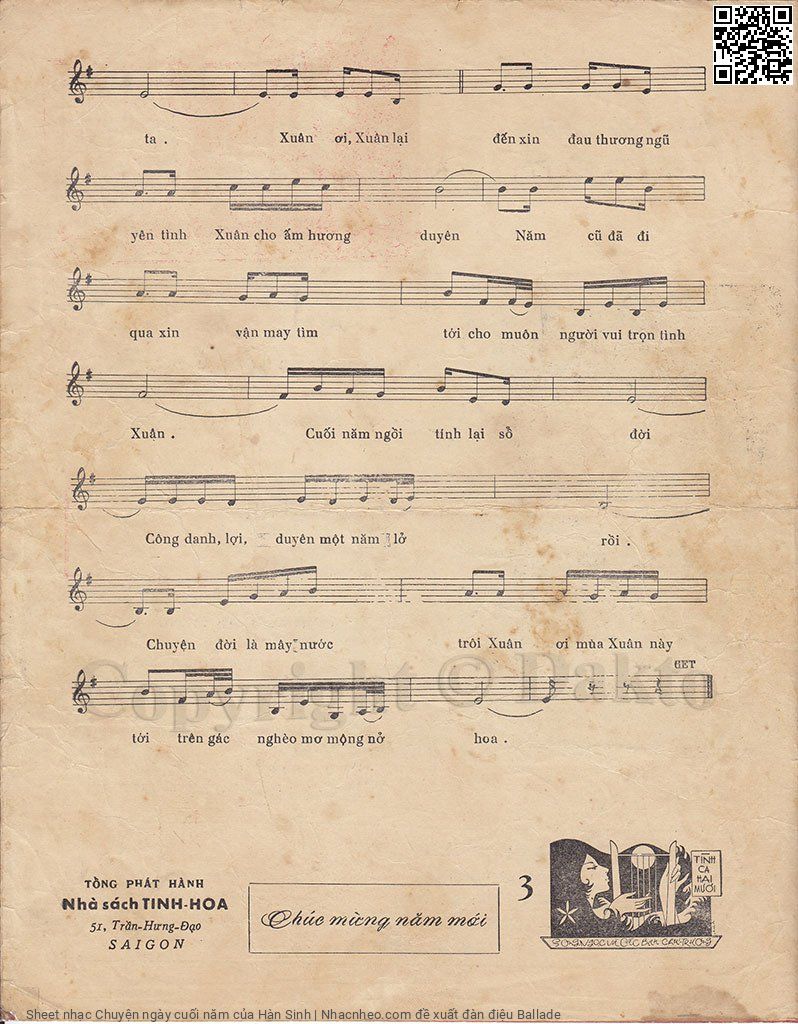 Page 3 of Sheet music PDF Chuyện ngày cuối năm - Hàn Sinh