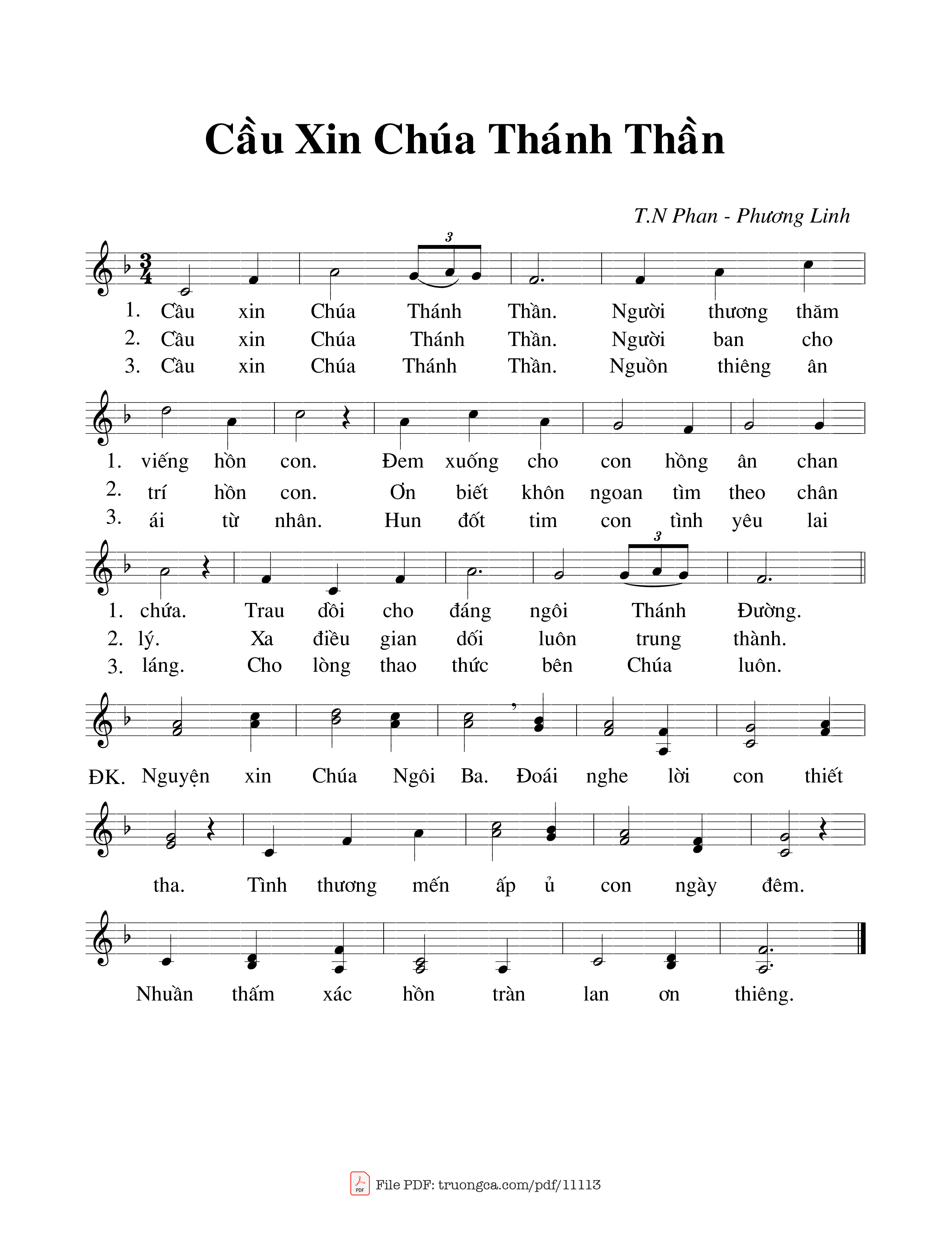 Cầu xin Chúa Thánh Thần Người thương thăm viếng hồn con, Trang 3